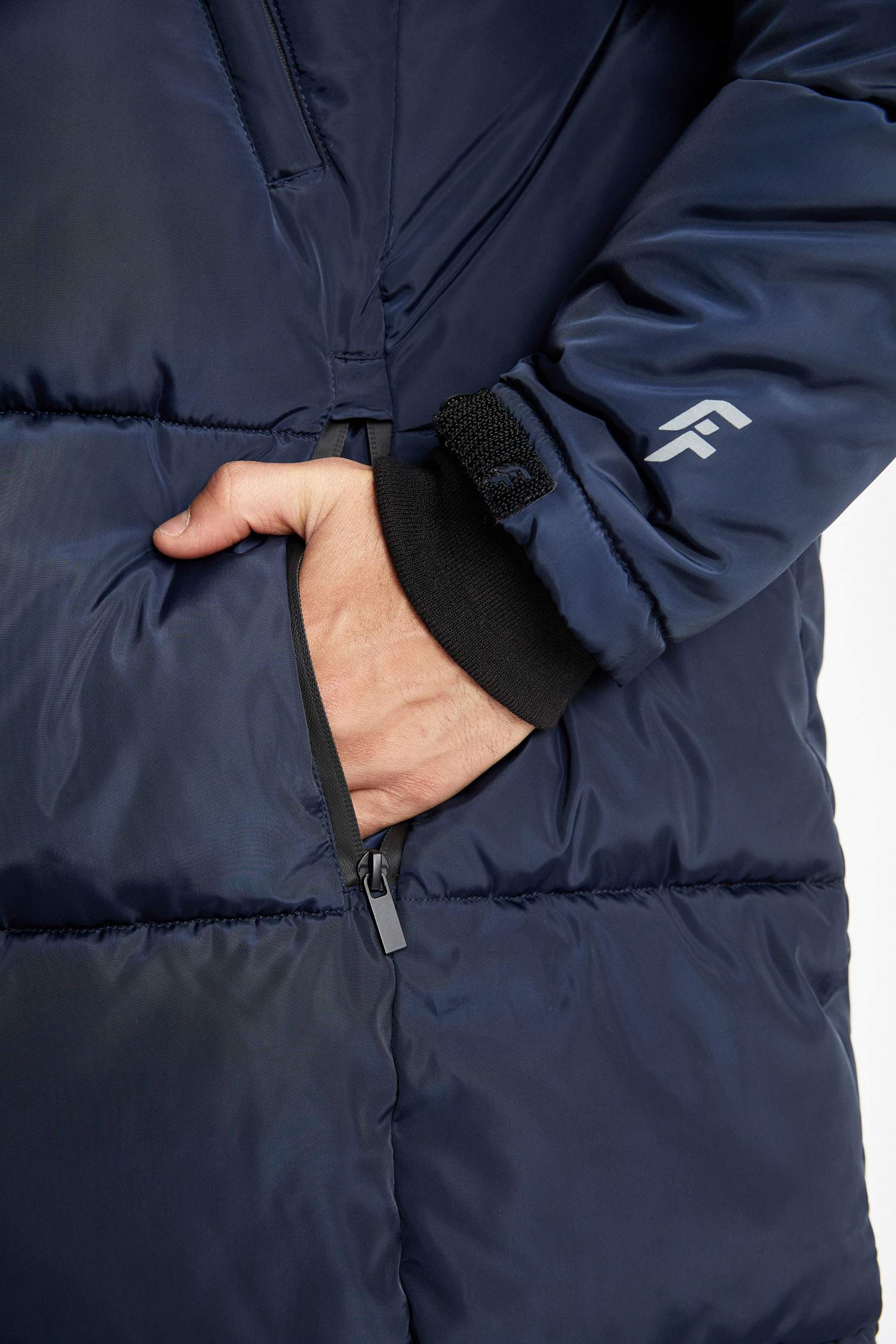 DeFactoFit Fleece Lined Long Puffer Jacket