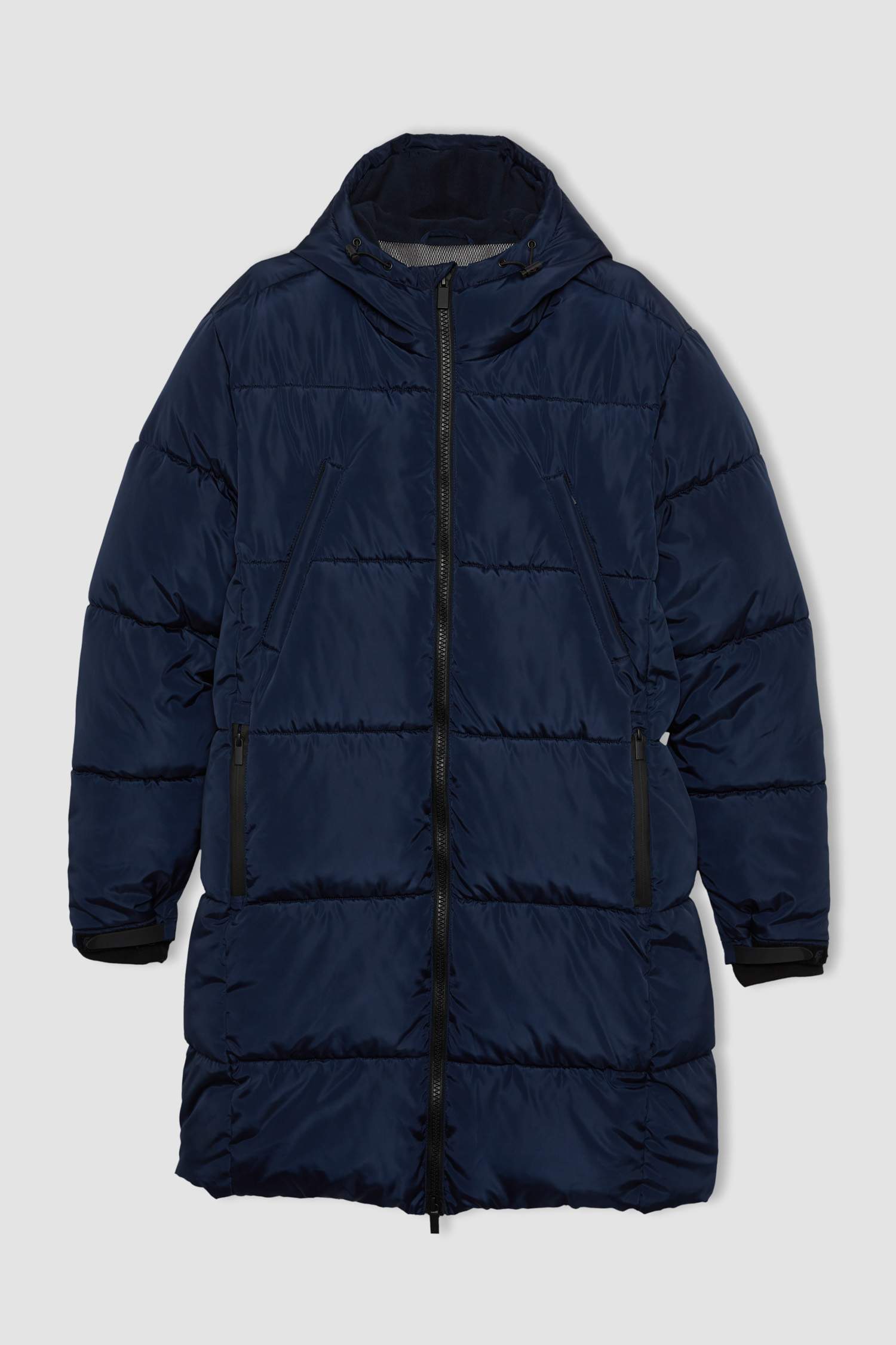 DeFactoFit Fleece Lined Long Puffer Jacket