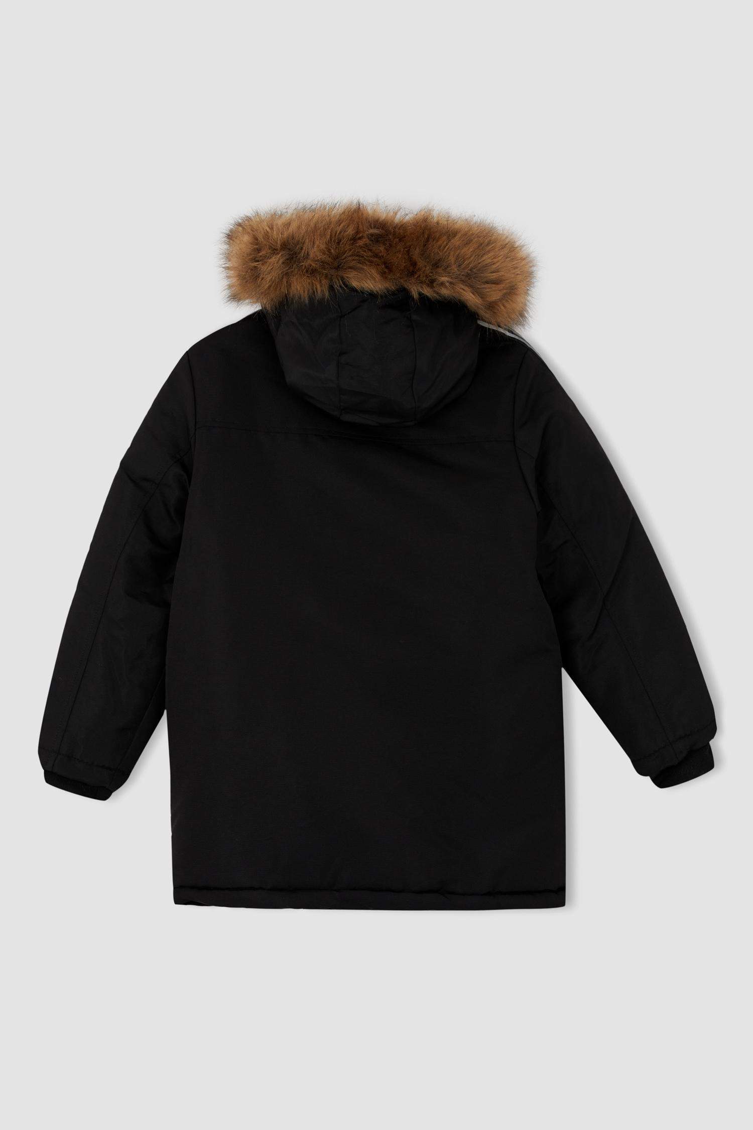 Kapüşonlu Pelüş Astar Parka Erkek Çocuk