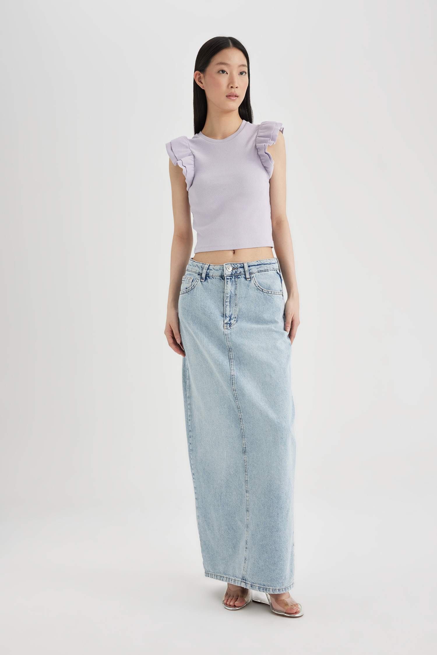 Slim Fit Crew Neck Camisole Short Sleeve T-Shirt