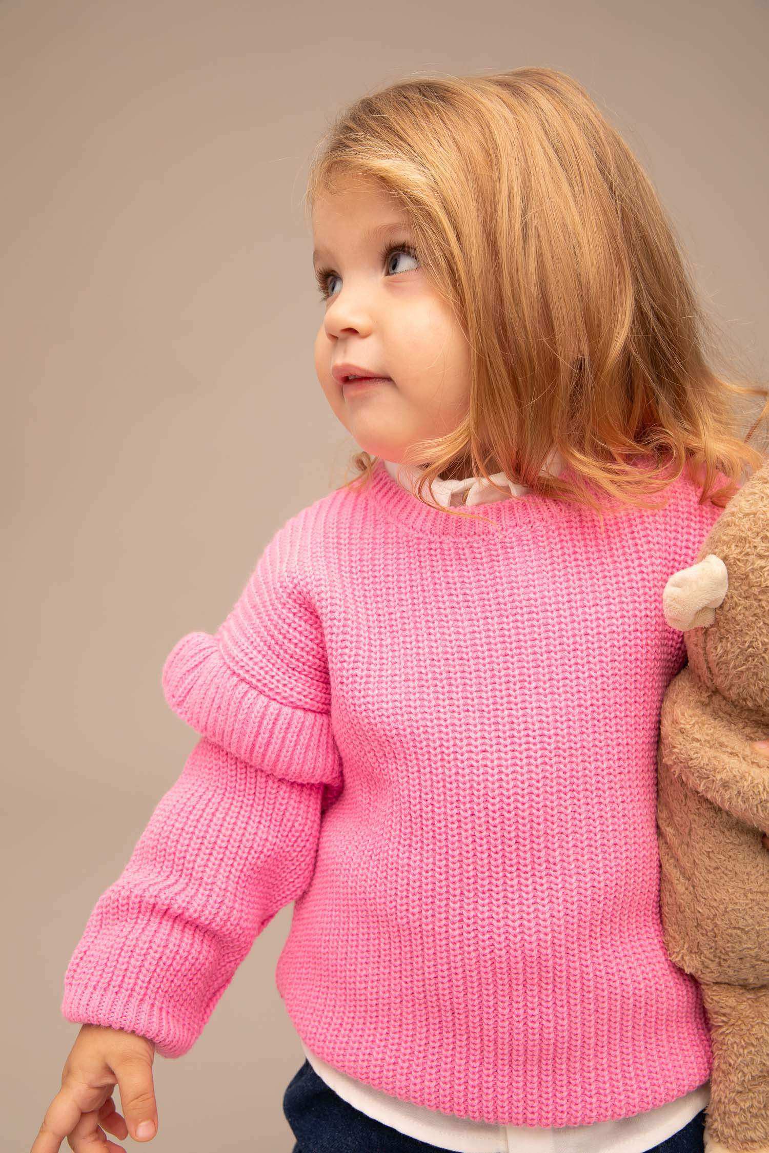 Pull coupe régulière Col Rond Pour Bébé Fille