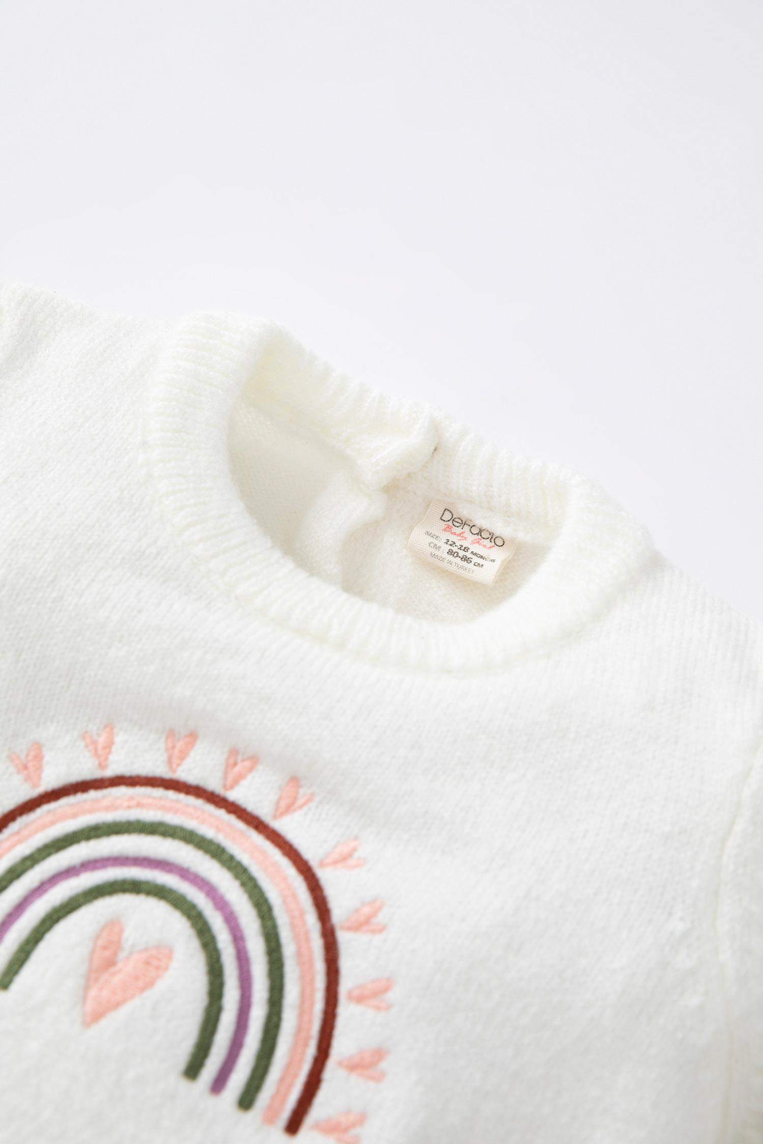 Pull Arc-en-ciel Col Ras Du Cou BéBé Fille