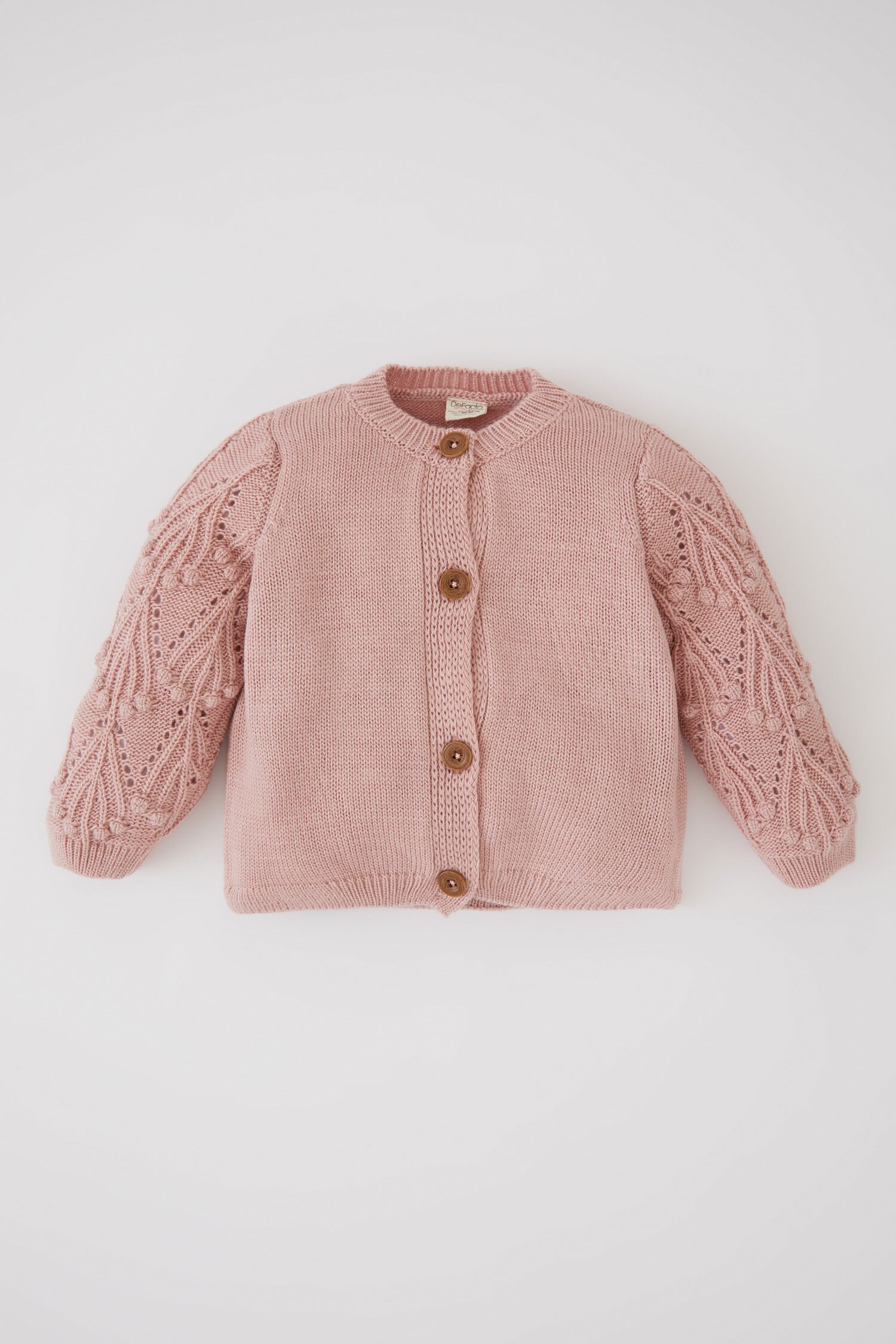 Cardigan Bébé Fille En Laine Douce - Manches Longues, Col Rond, Boutonnage Devant - Taille 128 (1-8 Ans) - Pour École Et Loisirs