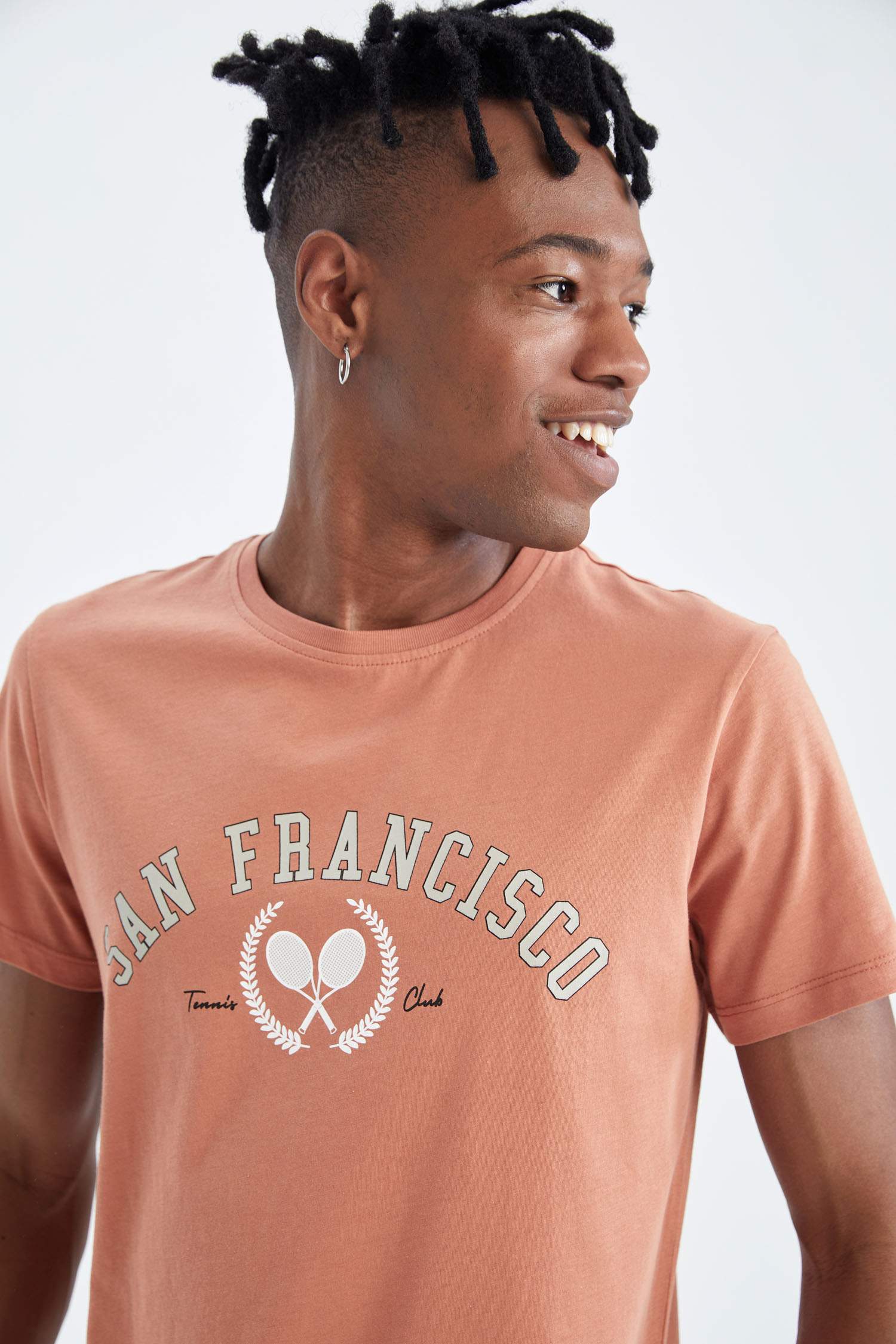 Slim Fit Short Sleeve San Francisco Print T-Shirt