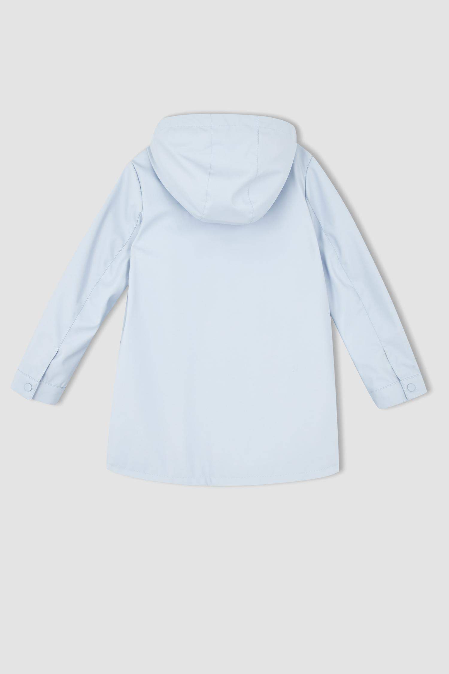 Blue GIRLS & TEENS Girl Hooded Plush Raincoat 2489291 | DeFacto