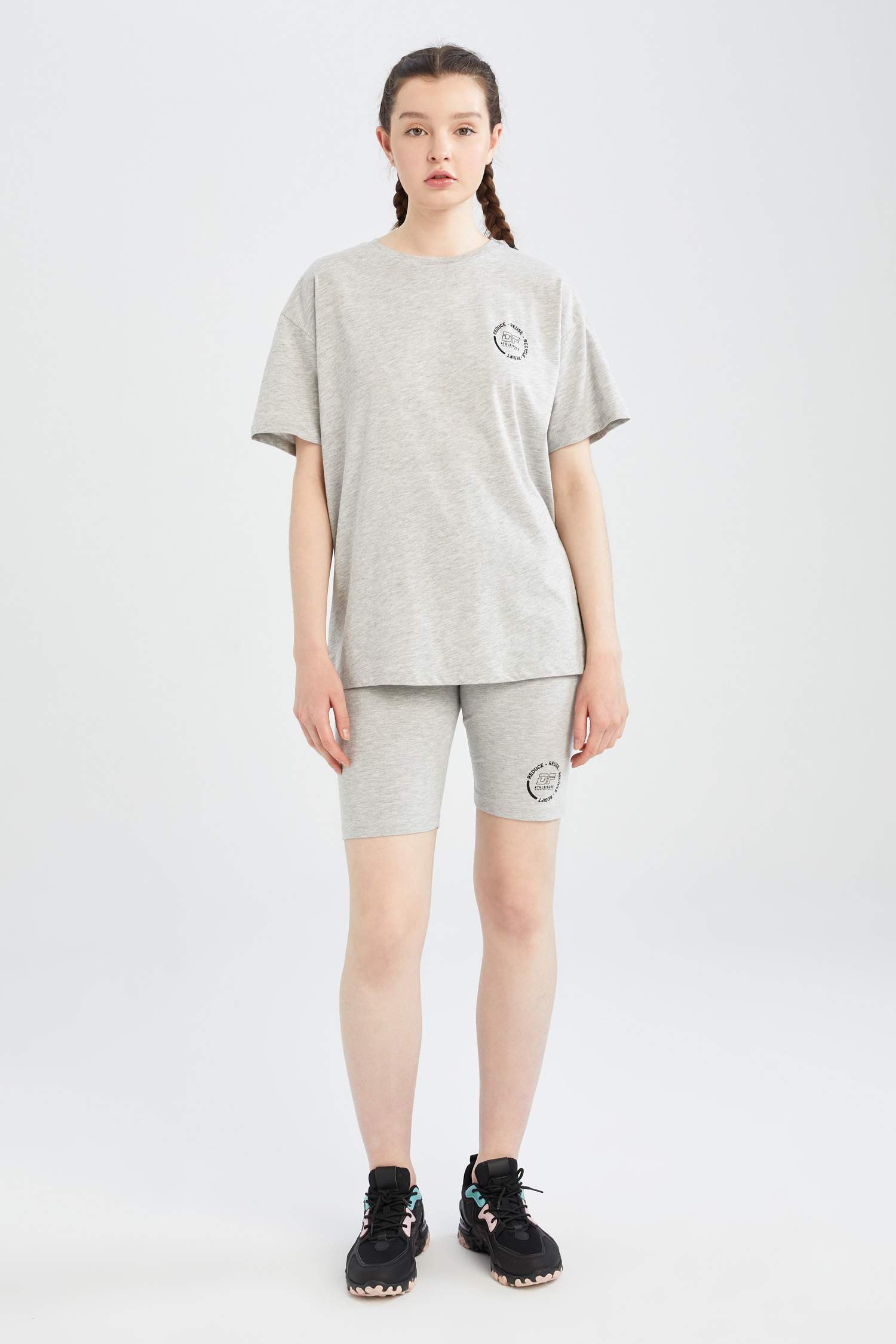 Legging de motard à imprimé durable et coupe extra slim de DeFacto Fit