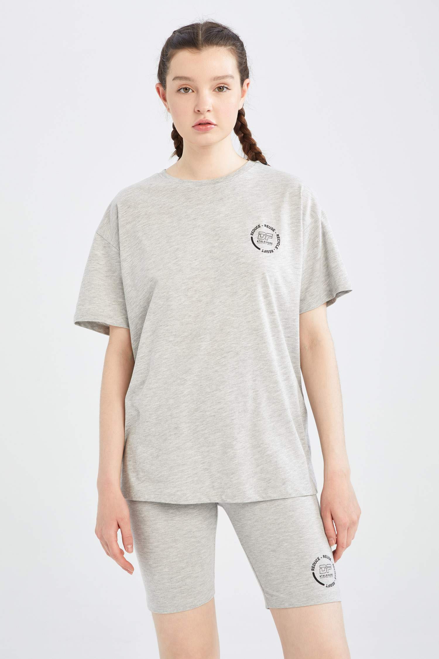 Legging de motard à imprimé durable et coupe extra slim de DeFacto Fit