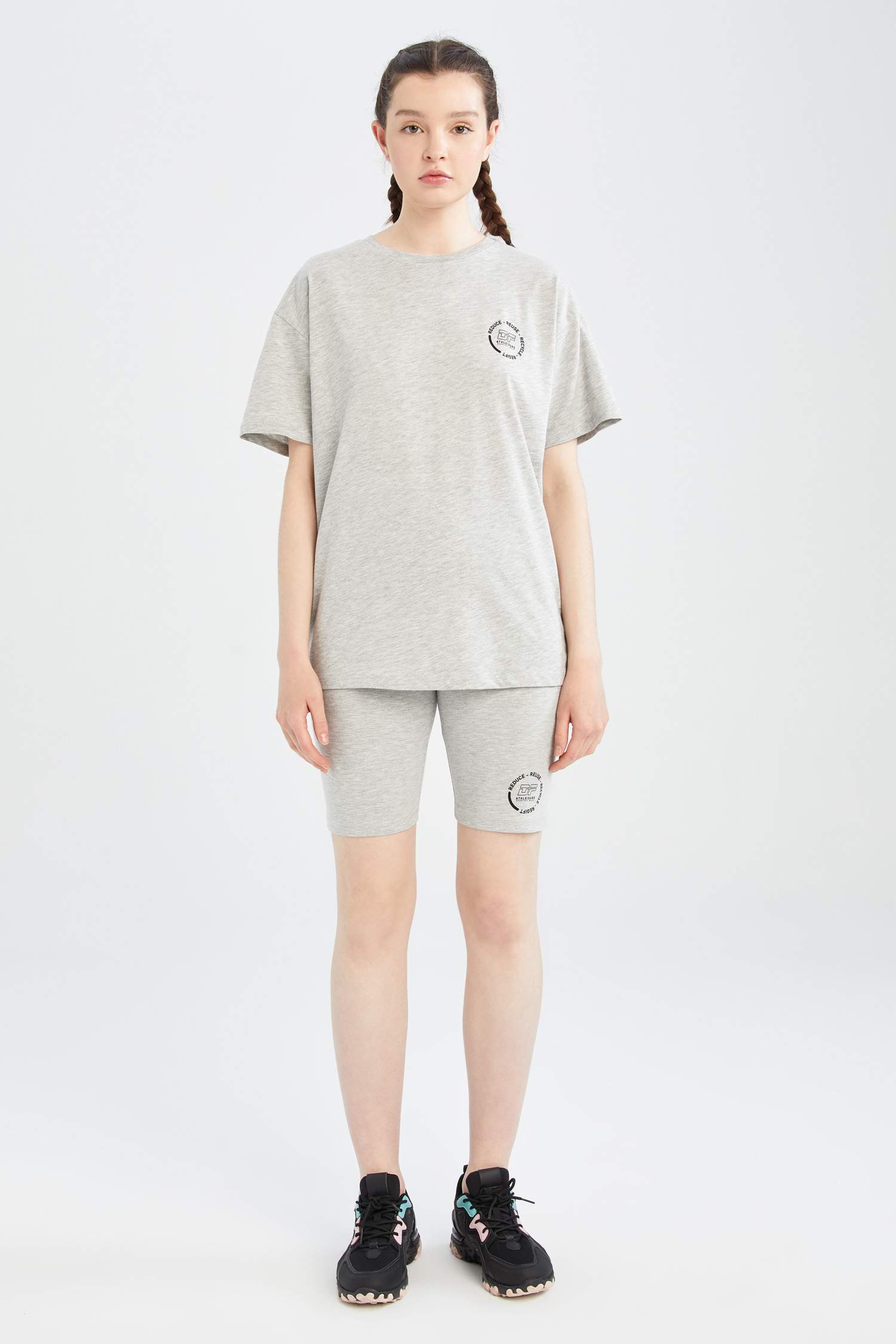 Legging de motard à imprimé durable et coupe extra slim de DeFacto Fit