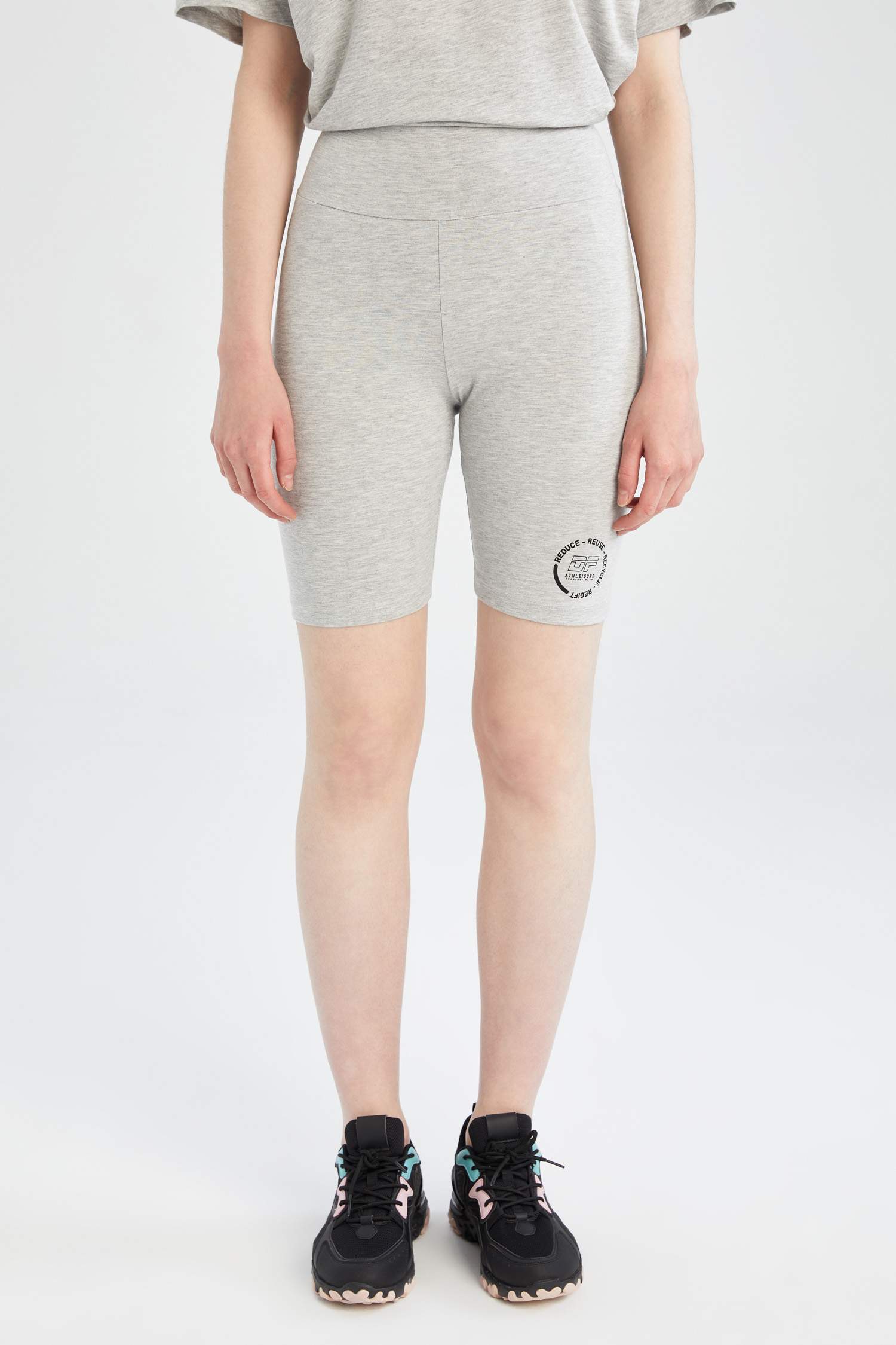 Legging de motard à imprimé durable et coupe extra slim de DeFacto Fit