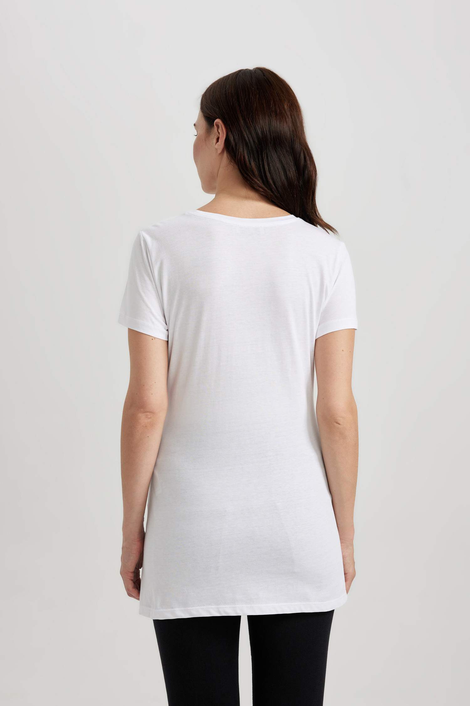 Regular Fit Bisiklet Yaka Kısa Kollu 2'li Basic Tişört	