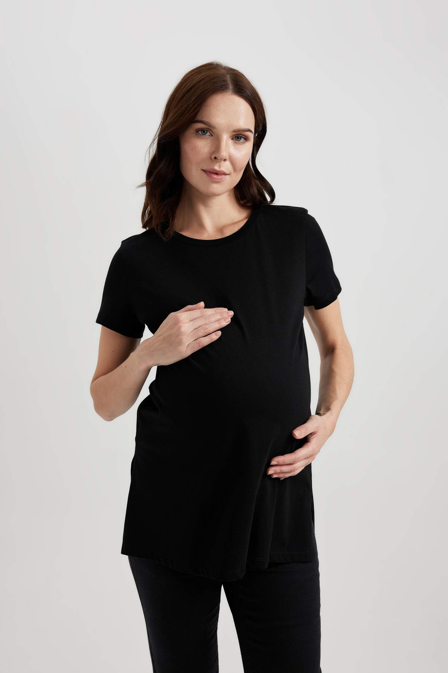 Regular Fit Bisiklet Yaka Kısa Kollu 2'li Basic Tişört	