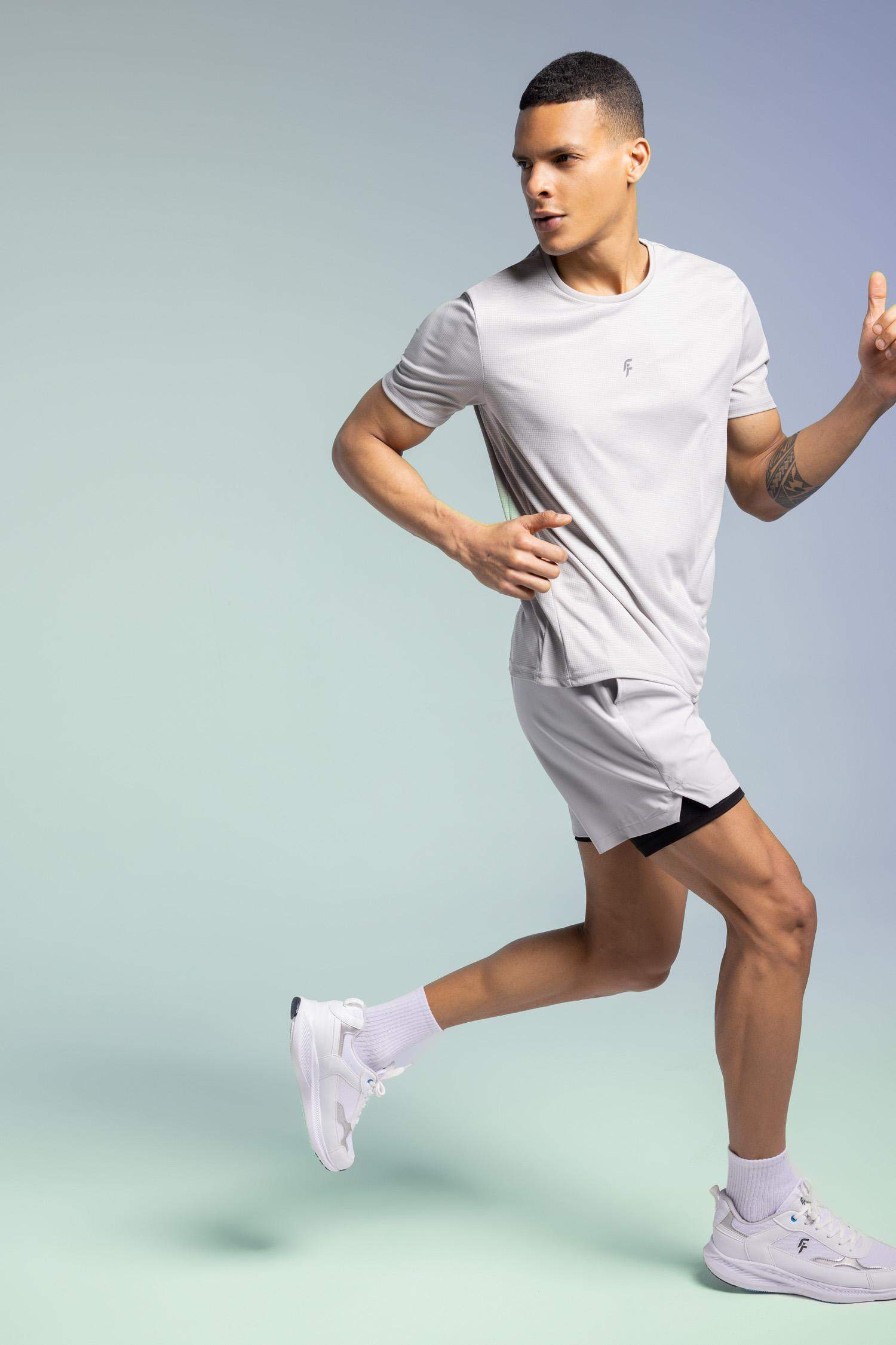 DeFactoFit Slim Fit Crew Neck Printed Sports T-Shirt