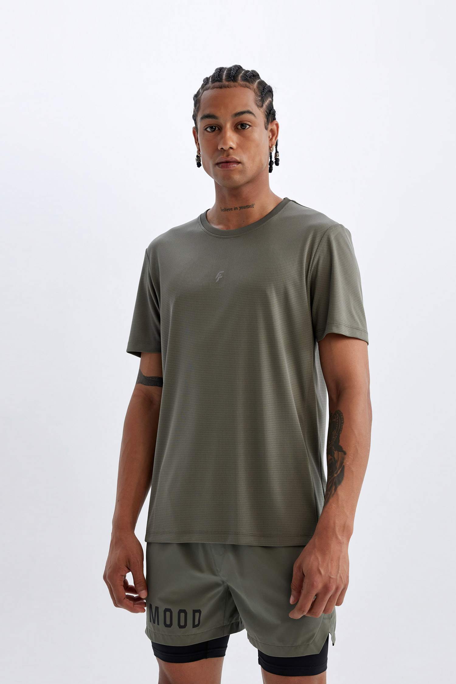 DeFactoFit Slim Fit Printed Sports T-Shirt