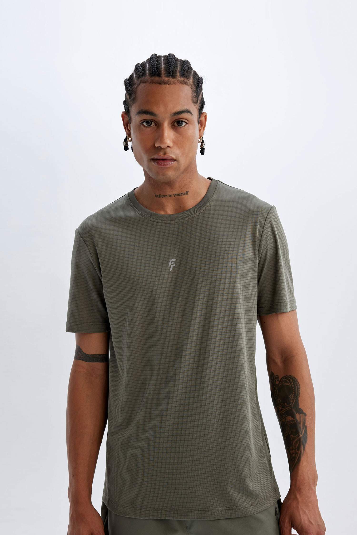 DeFactoFit Slim Fit Printed Sports T-Shirt