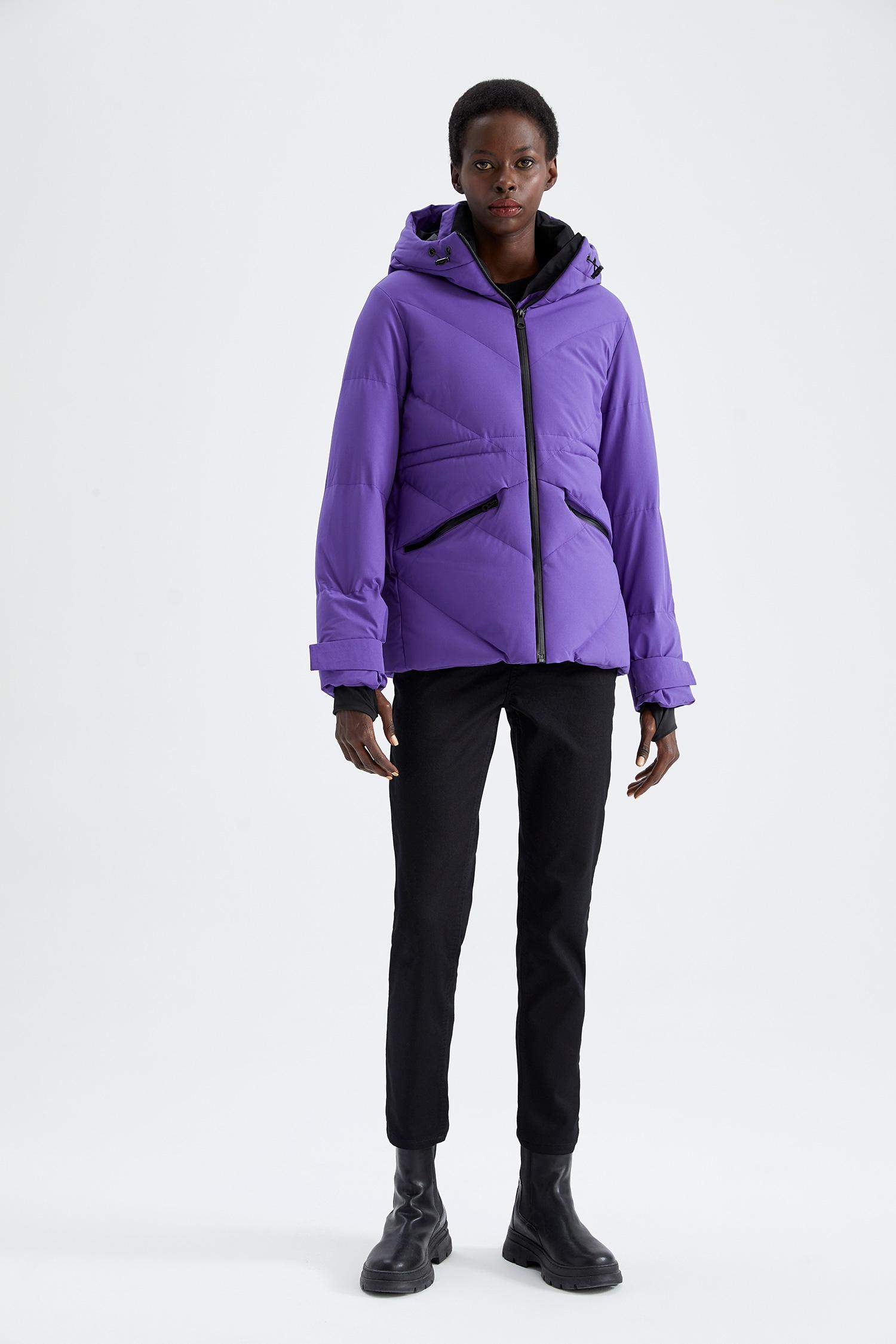 Purple Woman Thermal Waterproof Relax Fit Basic Ski Jacket 2486303