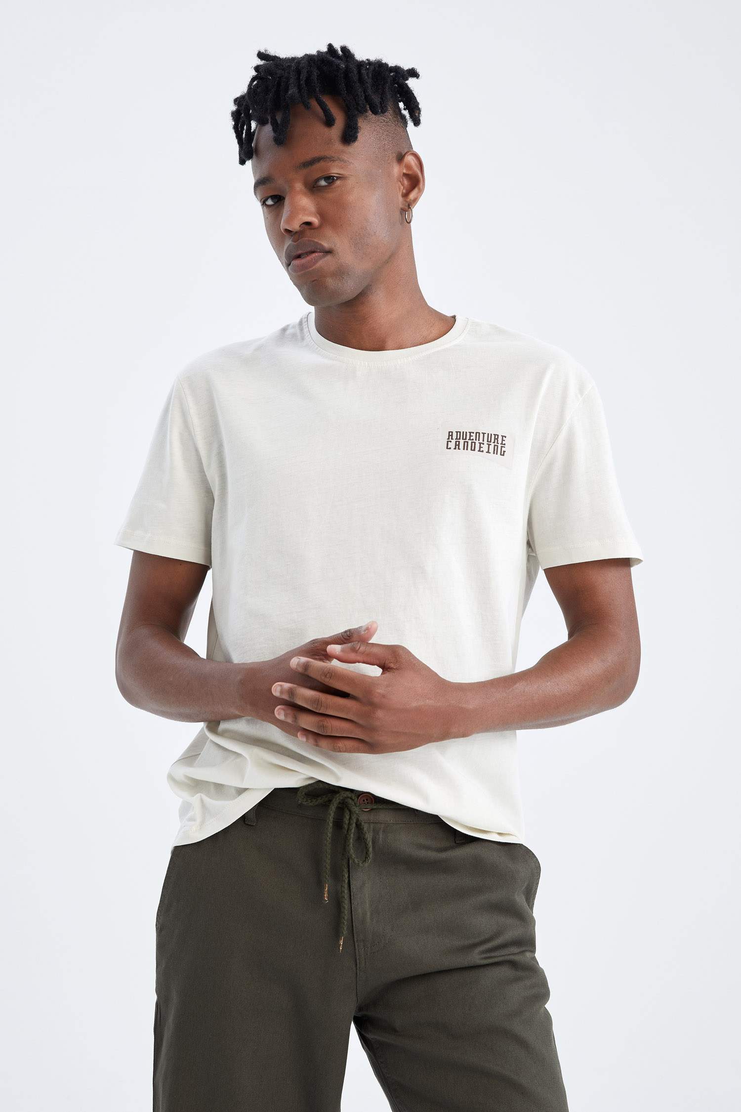 Regular Fit Bisiklet Yaka Pamuklu Penye Tişört