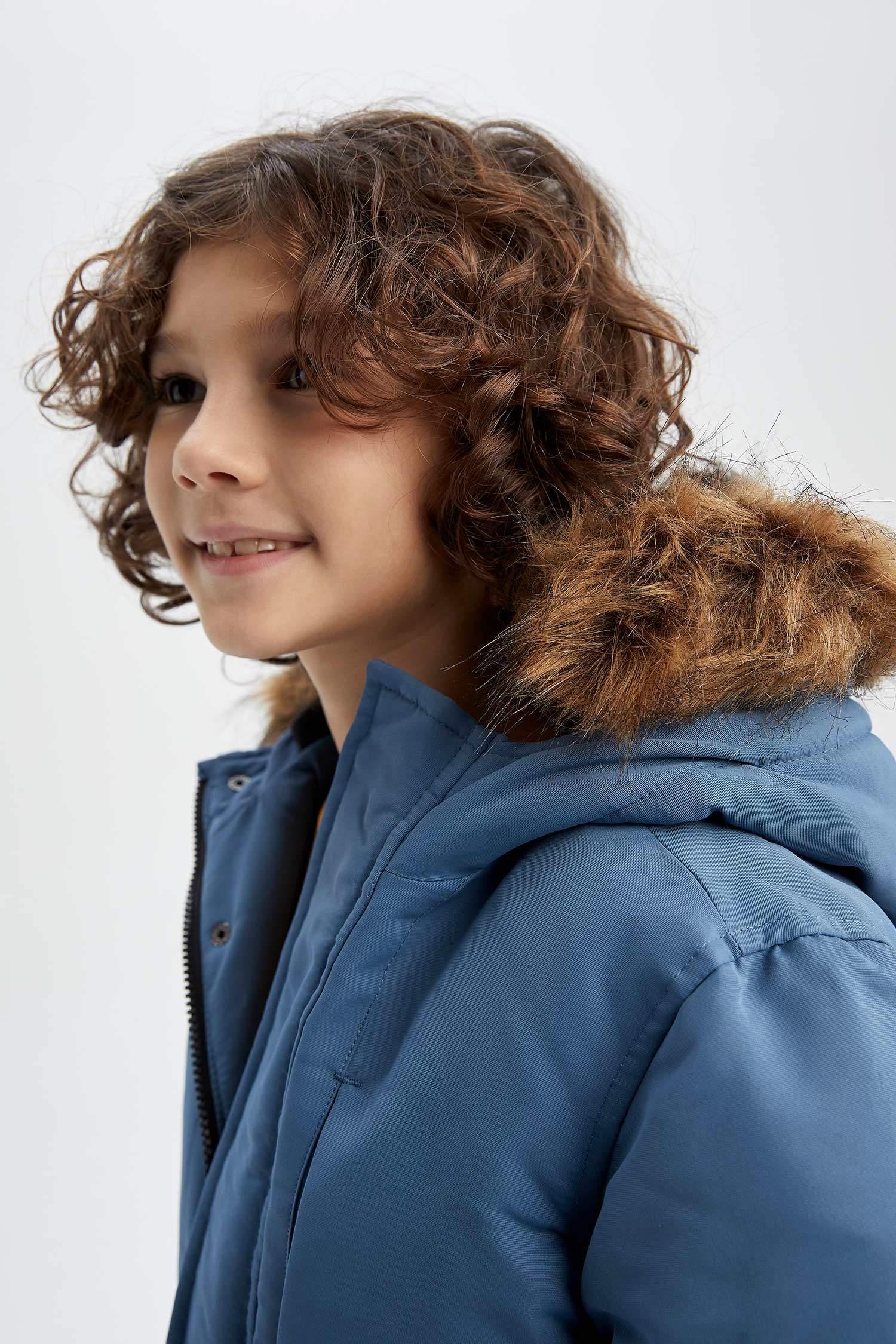 Boy Water Repellent Fleece Lined Long Puffer Jacket