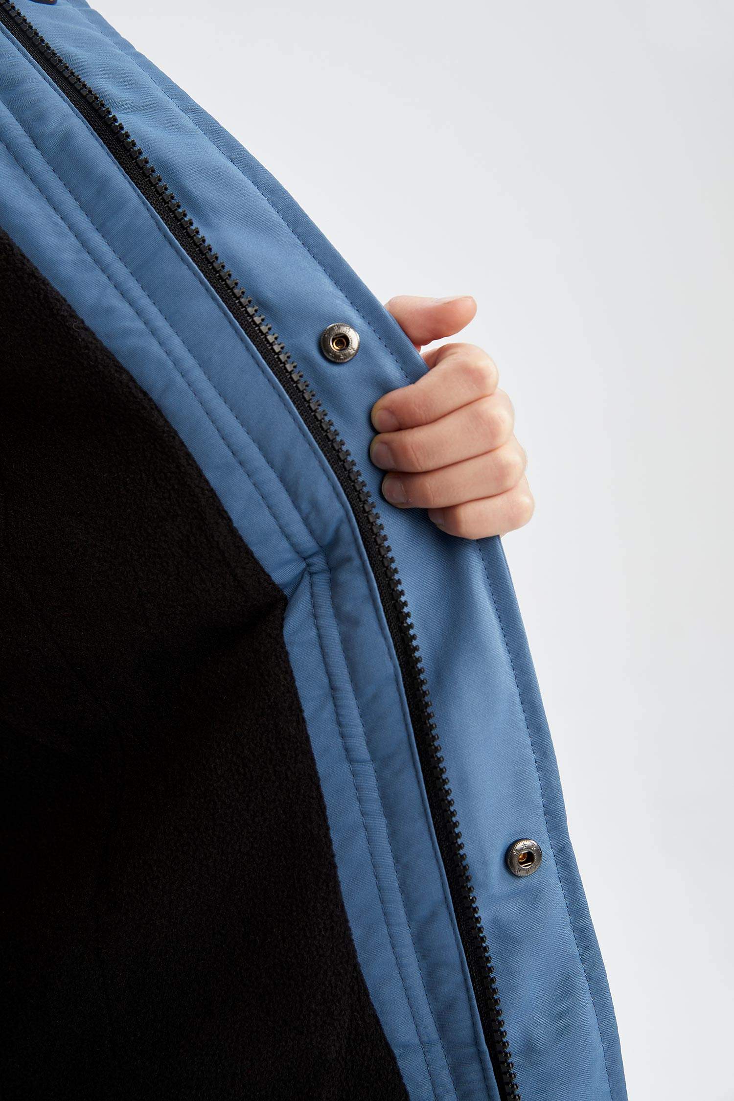 Boy Water Repellent Fleece Lined Long Puffer Jacket