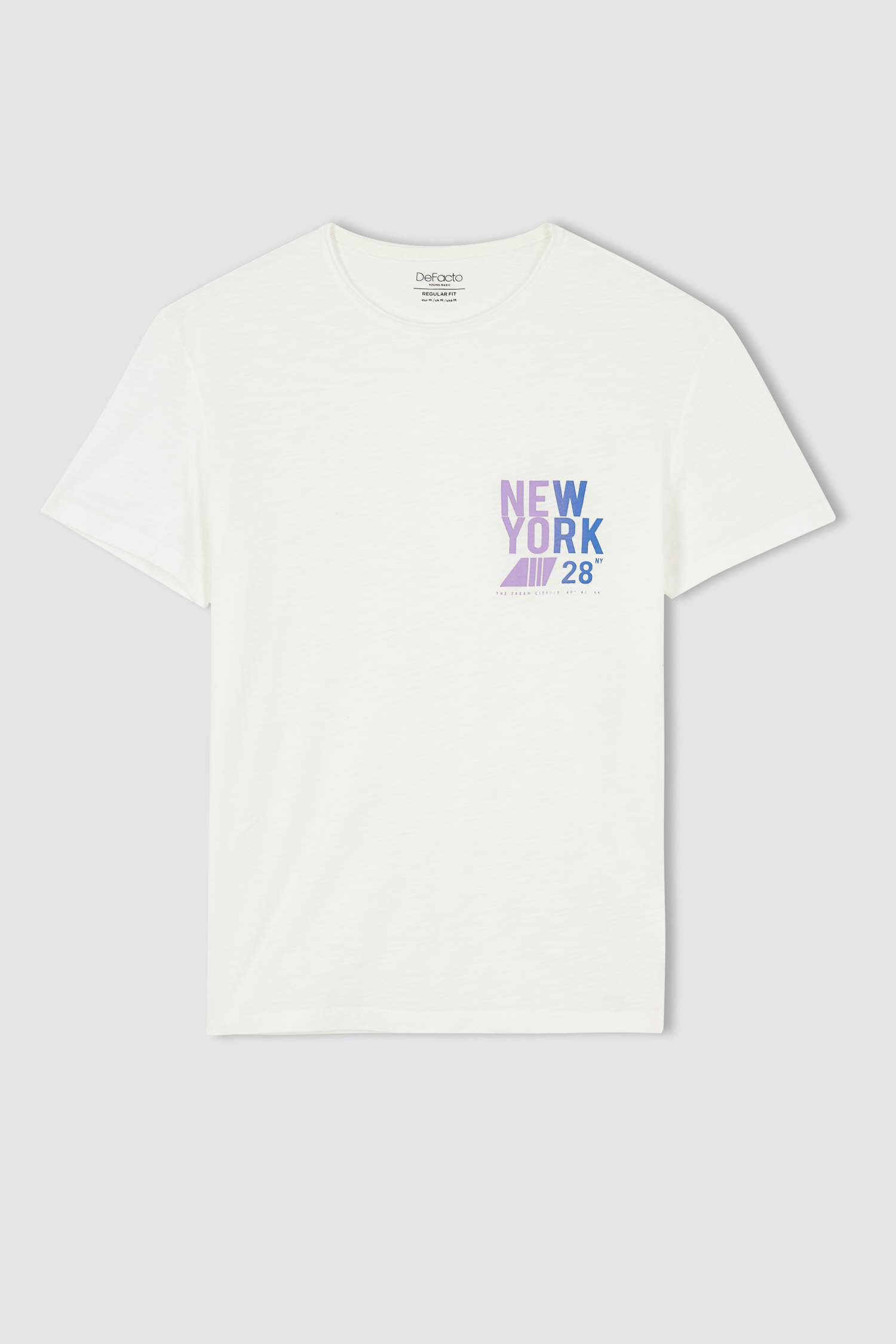 Black New York Downtown Slogan Printed T Shirt