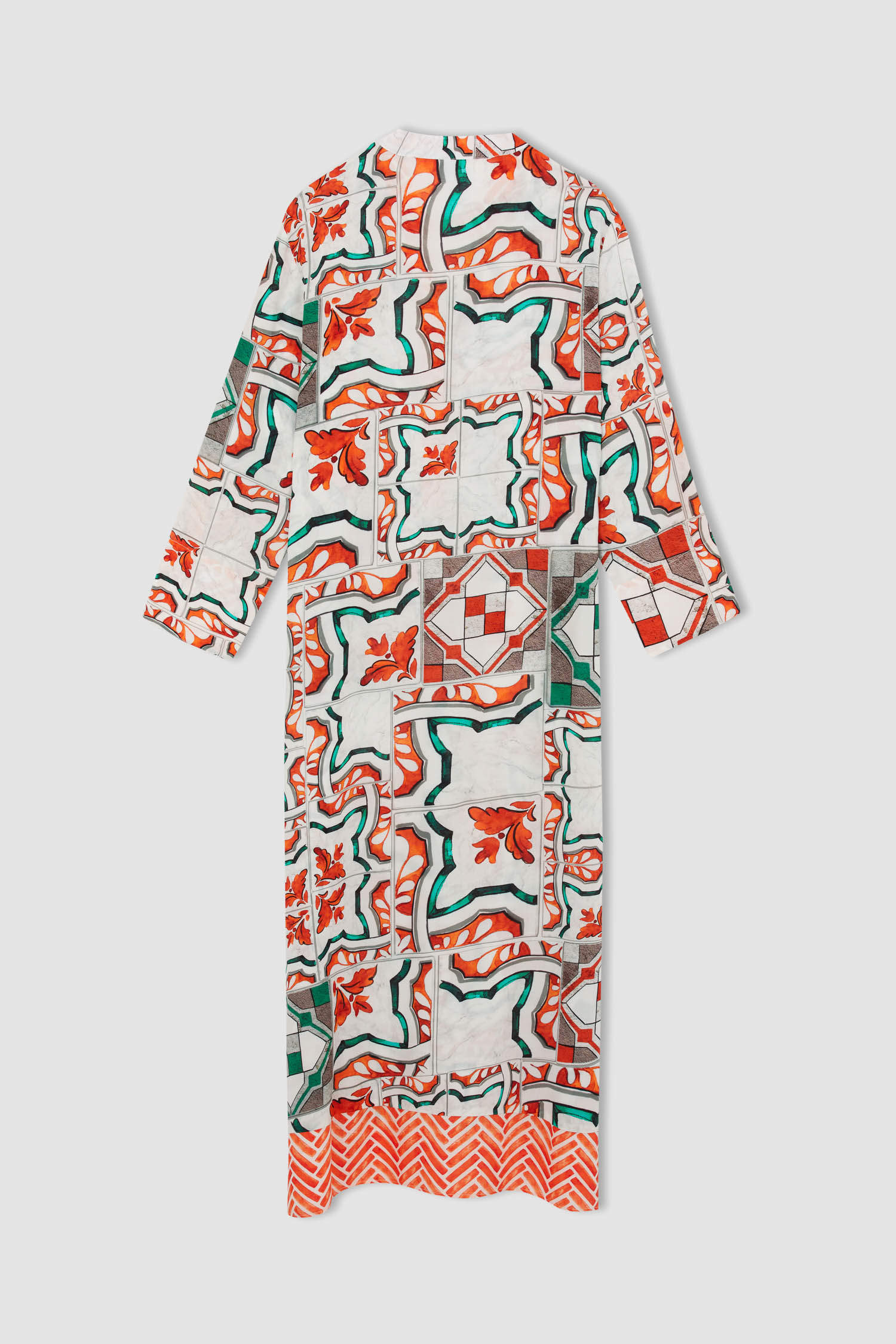 Defacto Nefes X İstanbul Defacto Desenli Regular Fit Kimono. 4