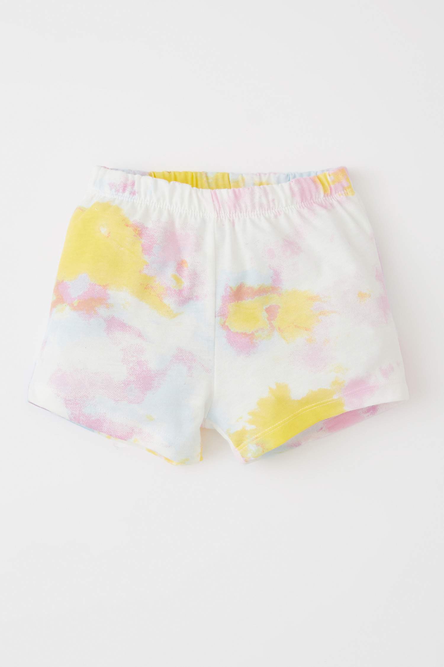 Kız Bebek Ay Baskılı Pamuklu Kolsuz Şort Pijama Takım