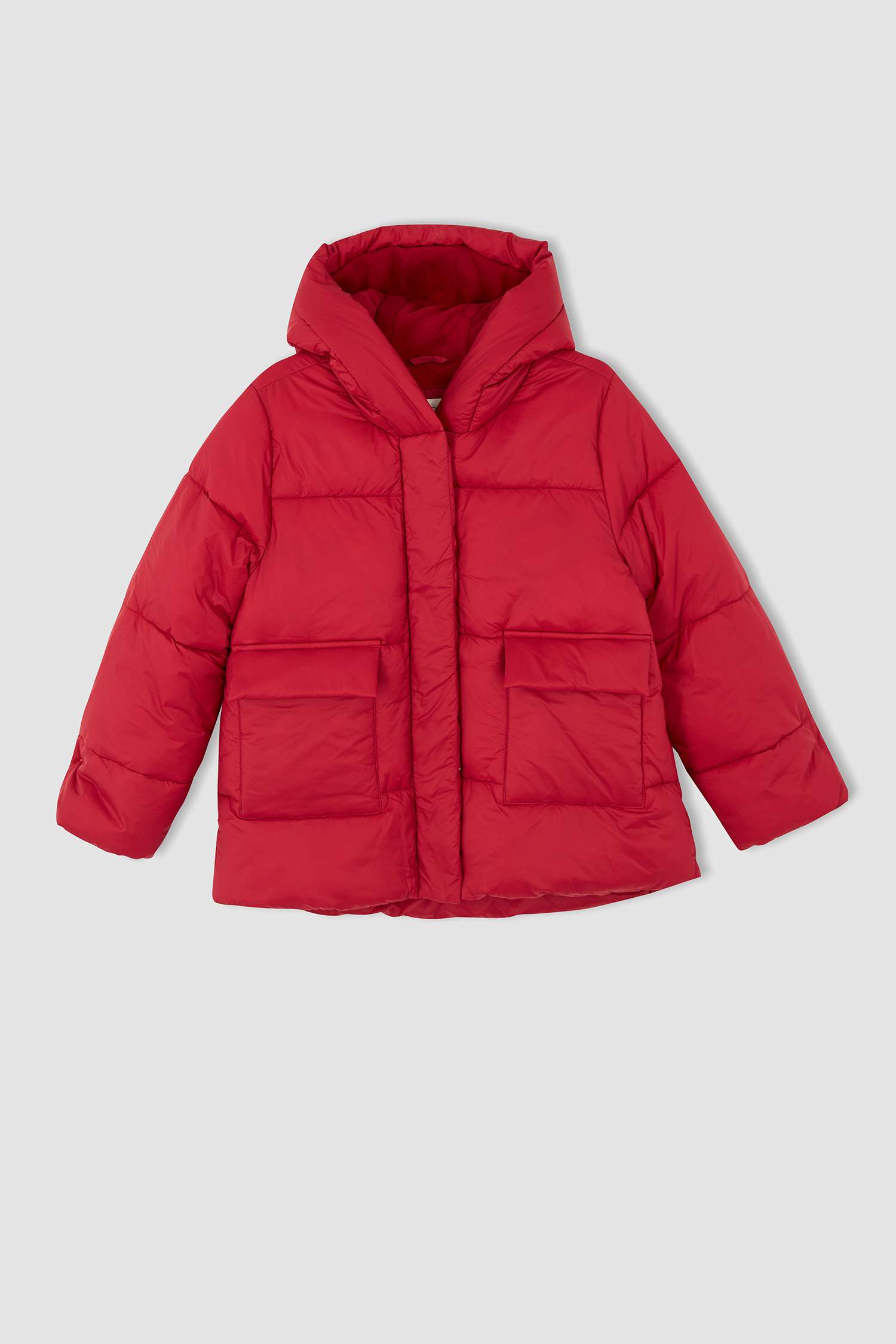 Дутая куртка с капюшоном для девочек