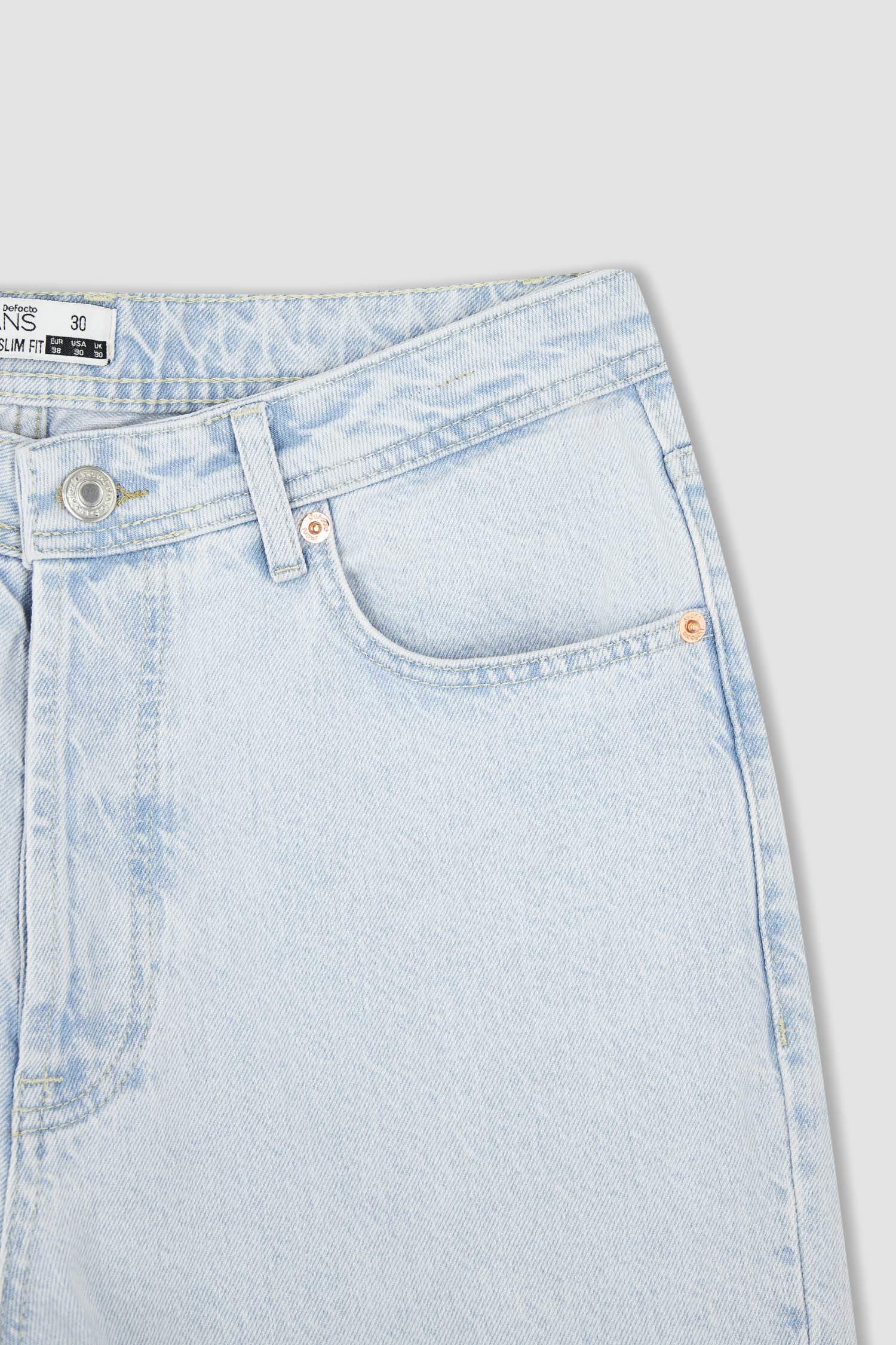 Defacto 90's Slim Fit Normal Bel Jean Pantolon. 2