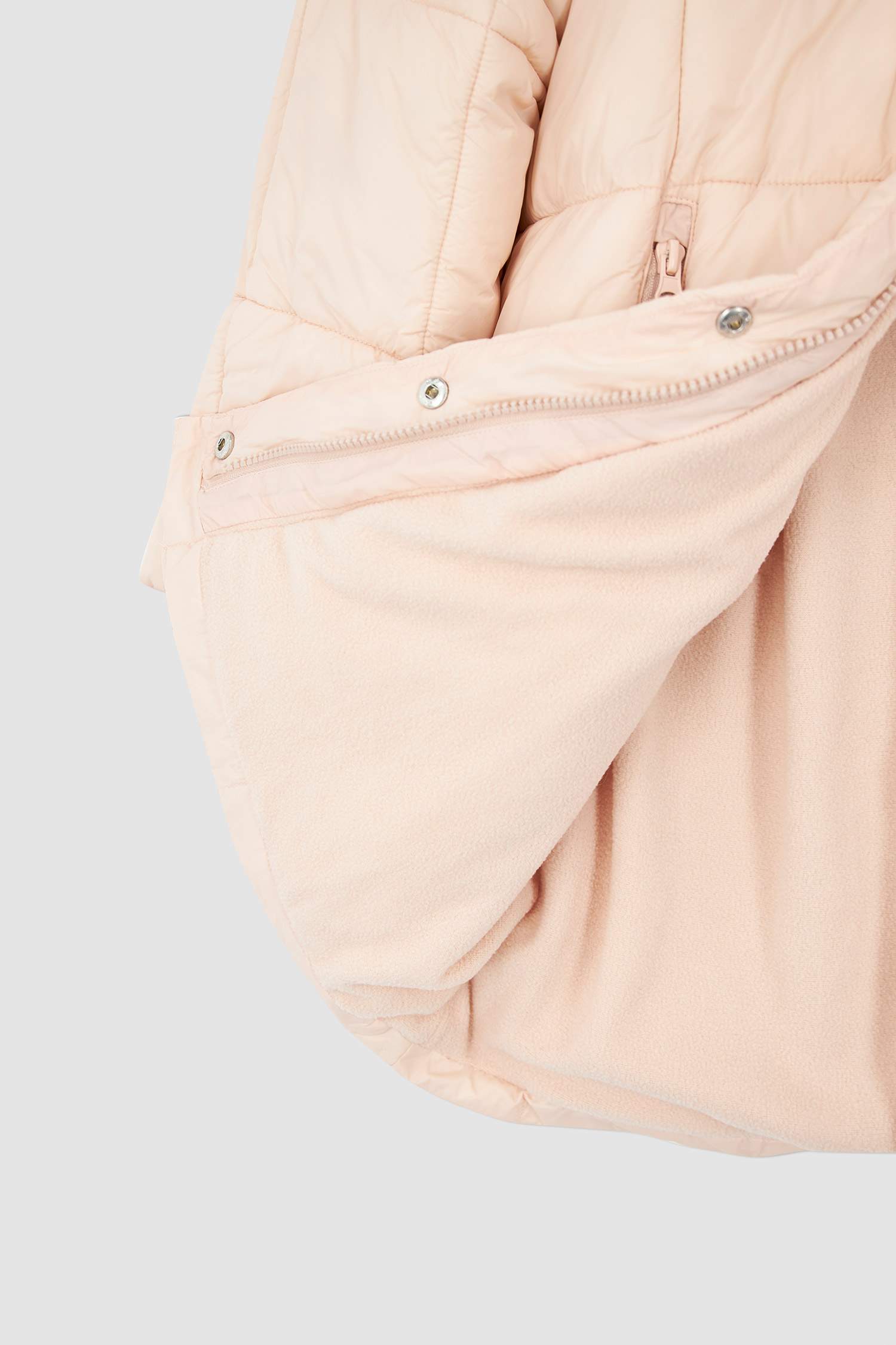 Kız Çocuk Polar Astarlı Kapüşonlu Uzun Kaban