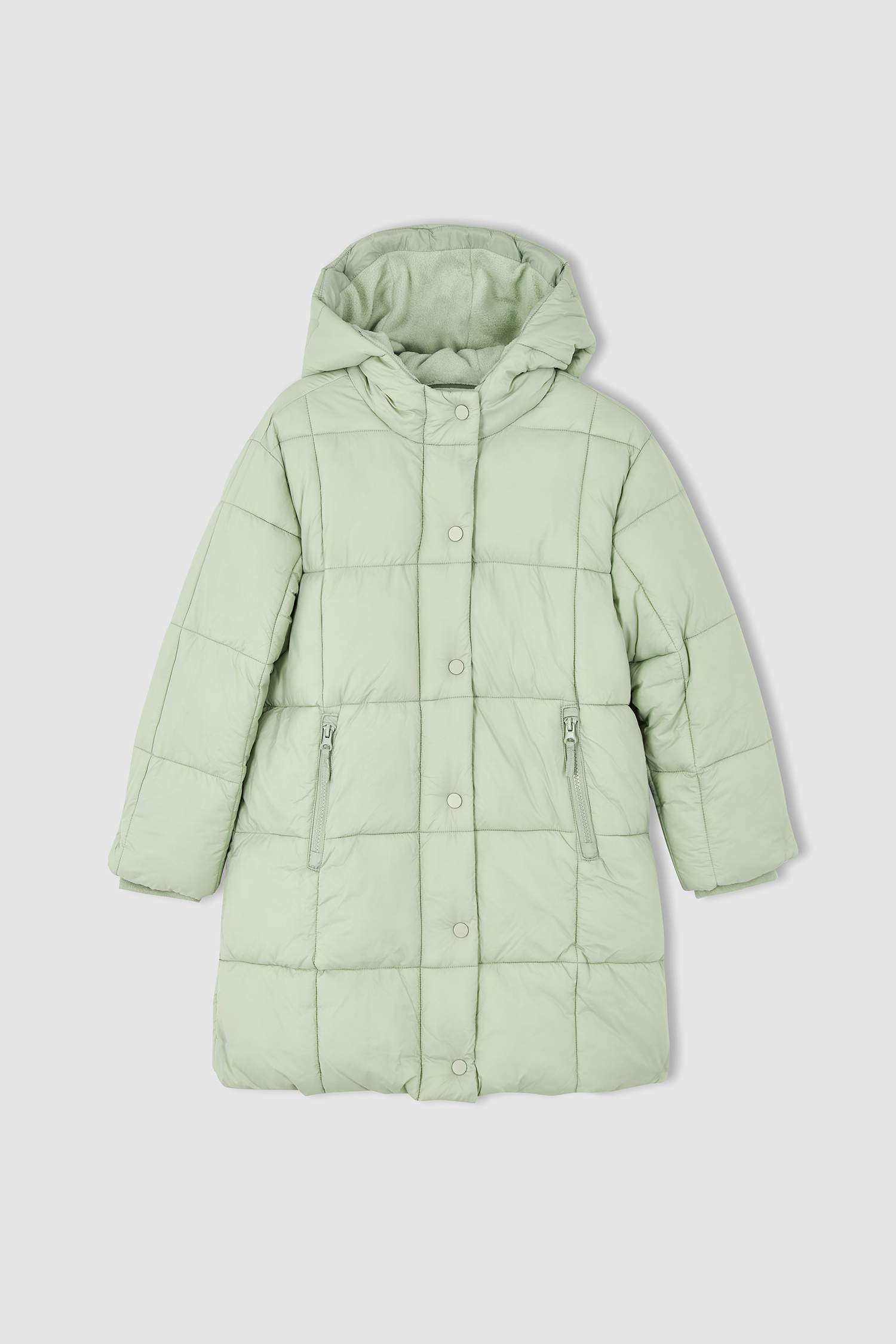 Girl Fleece Lined Hooded Long Puffer Jacket