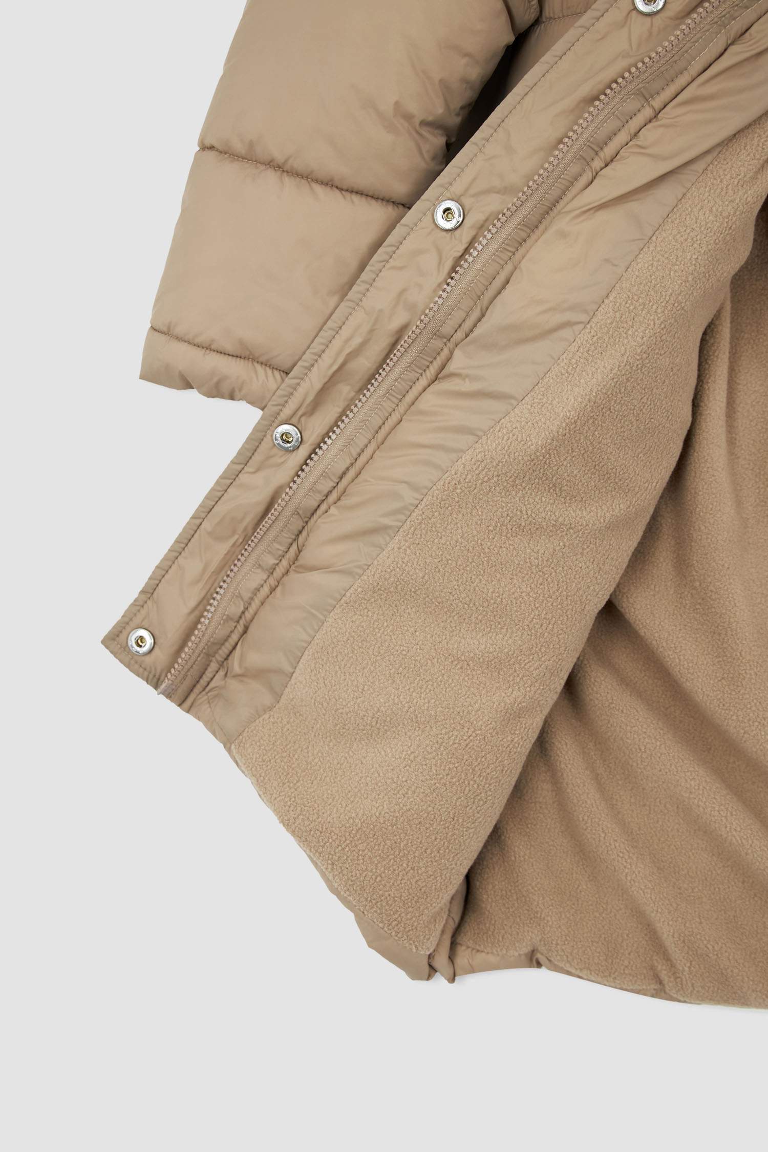 جاكيت بناتي بقصة عادية بغطاء للرأس مبطن بالصوف