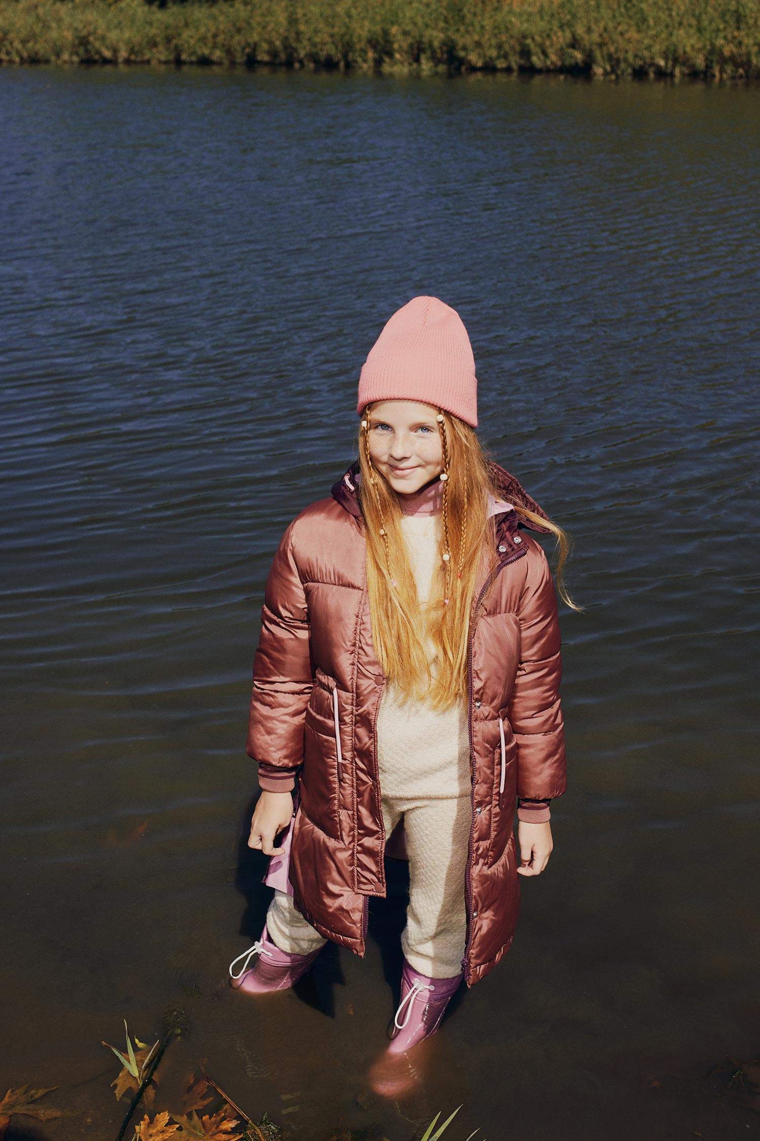 Длинная куртка с капюшоном для девочек