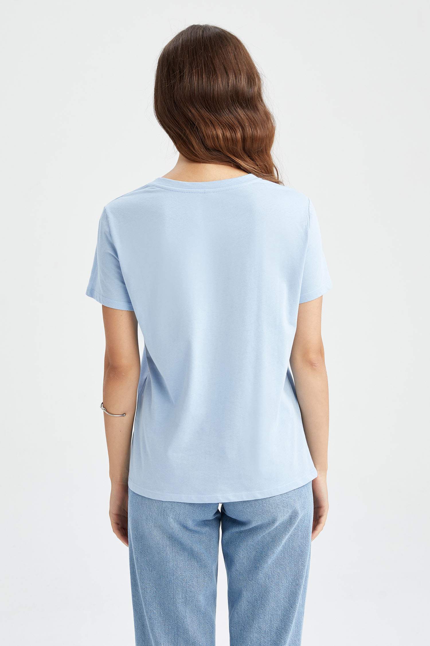 Футболка стандартного кроя с принтом из 100% хлопка