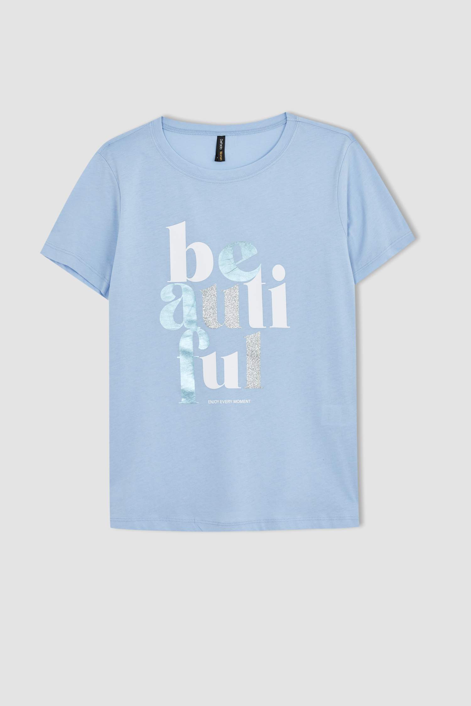 Футболка стандартного кроя с принтом из 100% хлопка