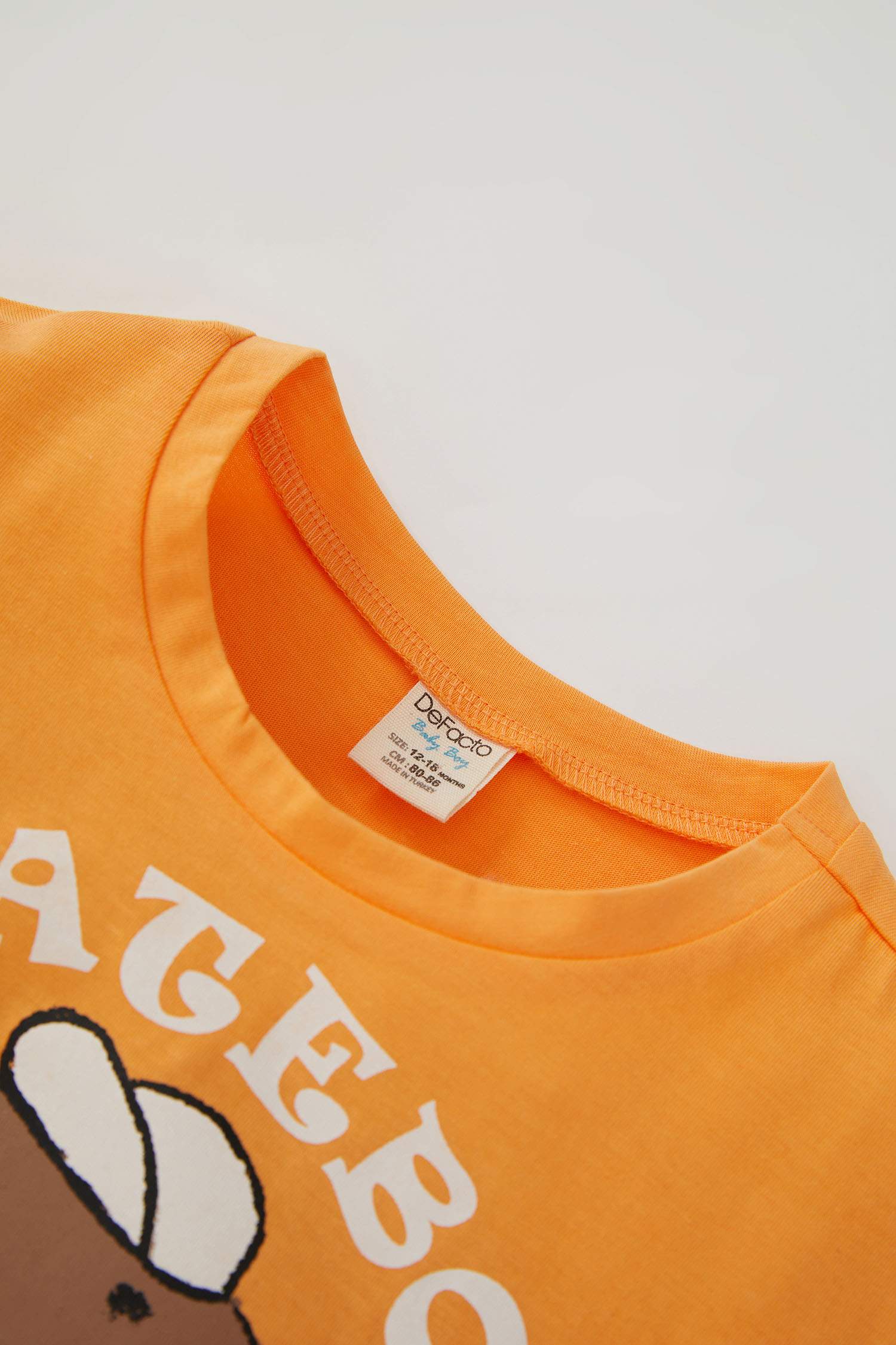 Orange Baby Boy Baby Boy Printed Short Sleeve Cotton TShirt 2473682