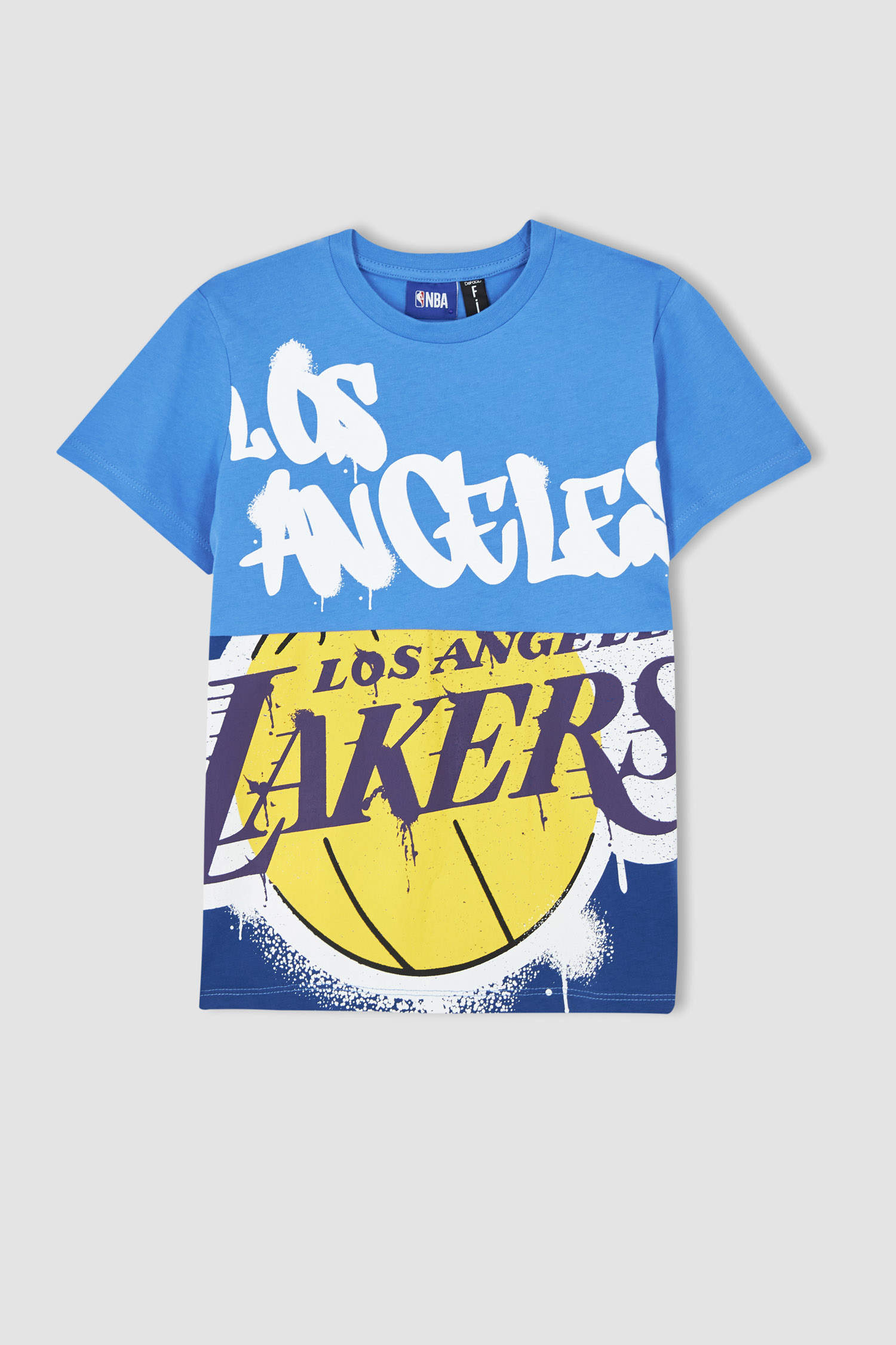 Defacto Erkek Çocuk NBA Los Angeles Lakers Bisiklet Yaka Kısa Kollu Tişört. 3