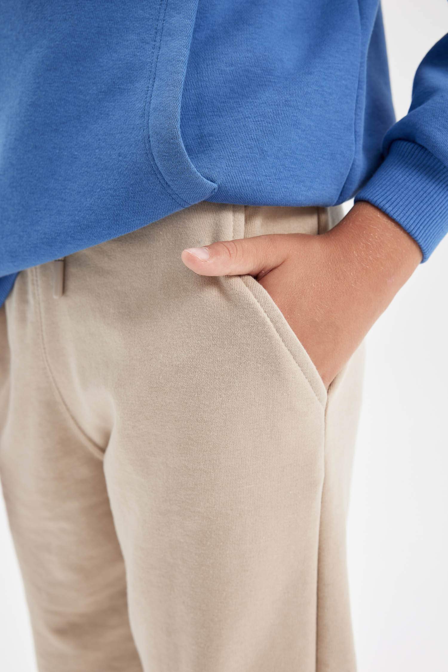 Erkek Çocuk Beli Lastikli Düz Paça Basic Düz Okul Eşofman Altı