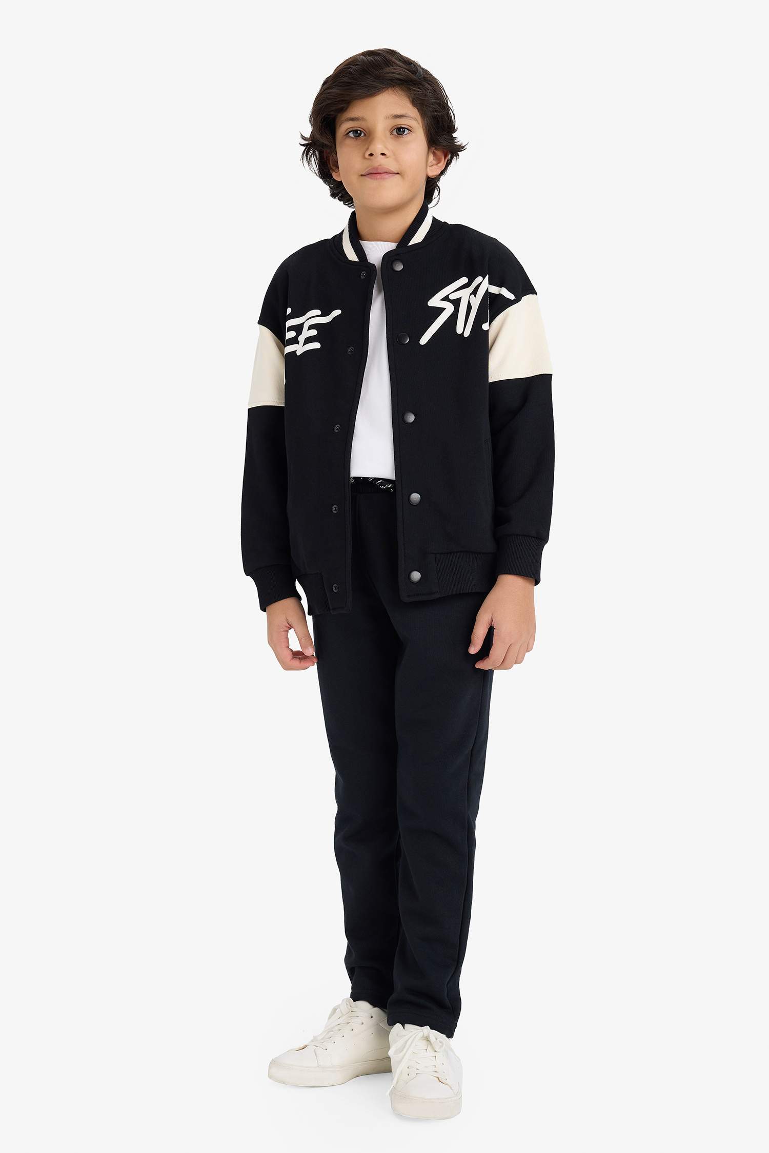 Boy Regular Fit Elastic Waist Sweatpants