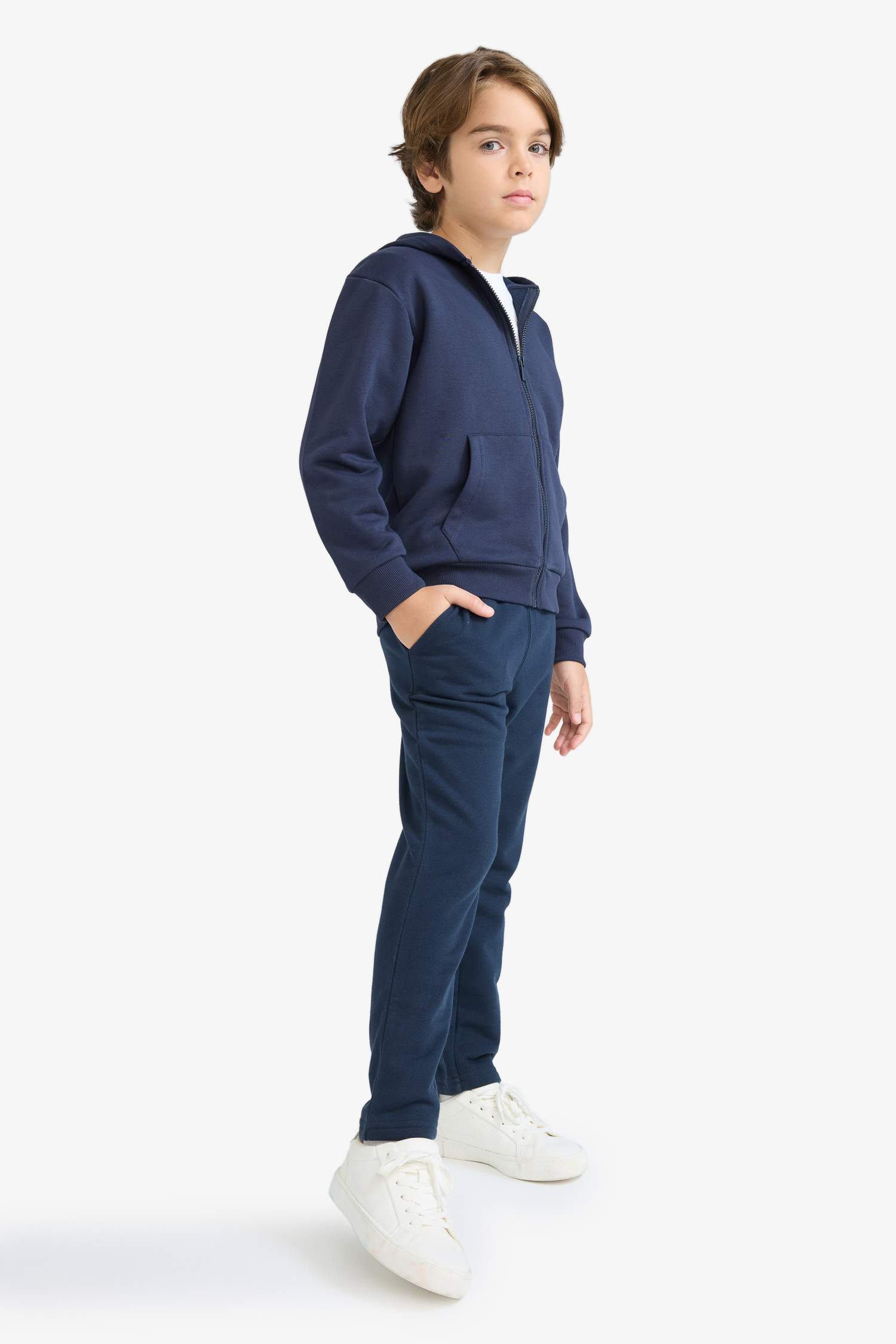 Erkek Çocuk Beli Lastikli Düz Paça Basic Düz Eşofman Altı