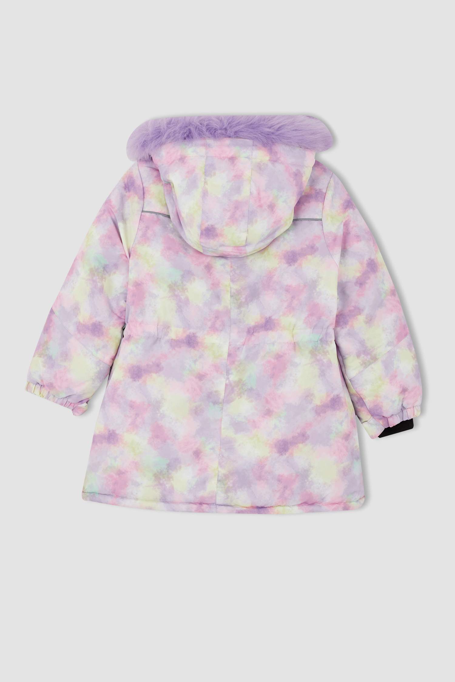 Куртка стандартного кроя с мехом для девочек