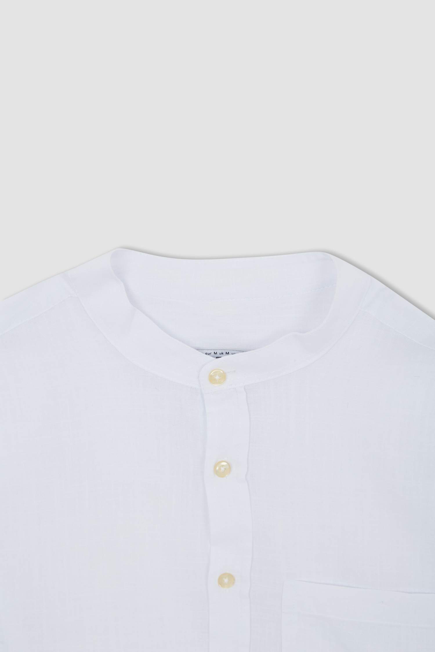 White MEN Slim Fit Long Sleeve Shirt 2514400 DeFacto