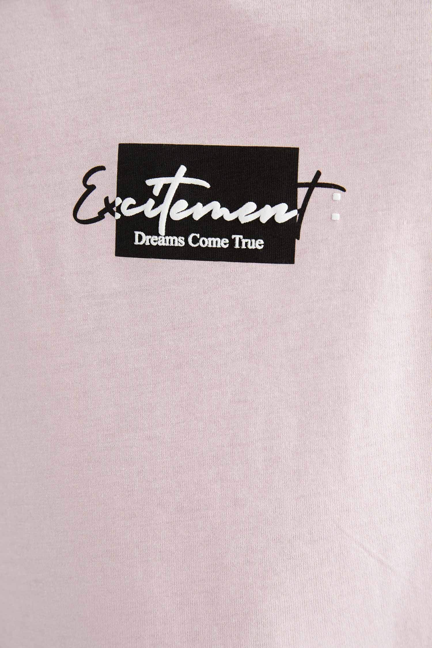 Débardeur en coton peigné imprimé à bretelles et col ras du cou coupe slim