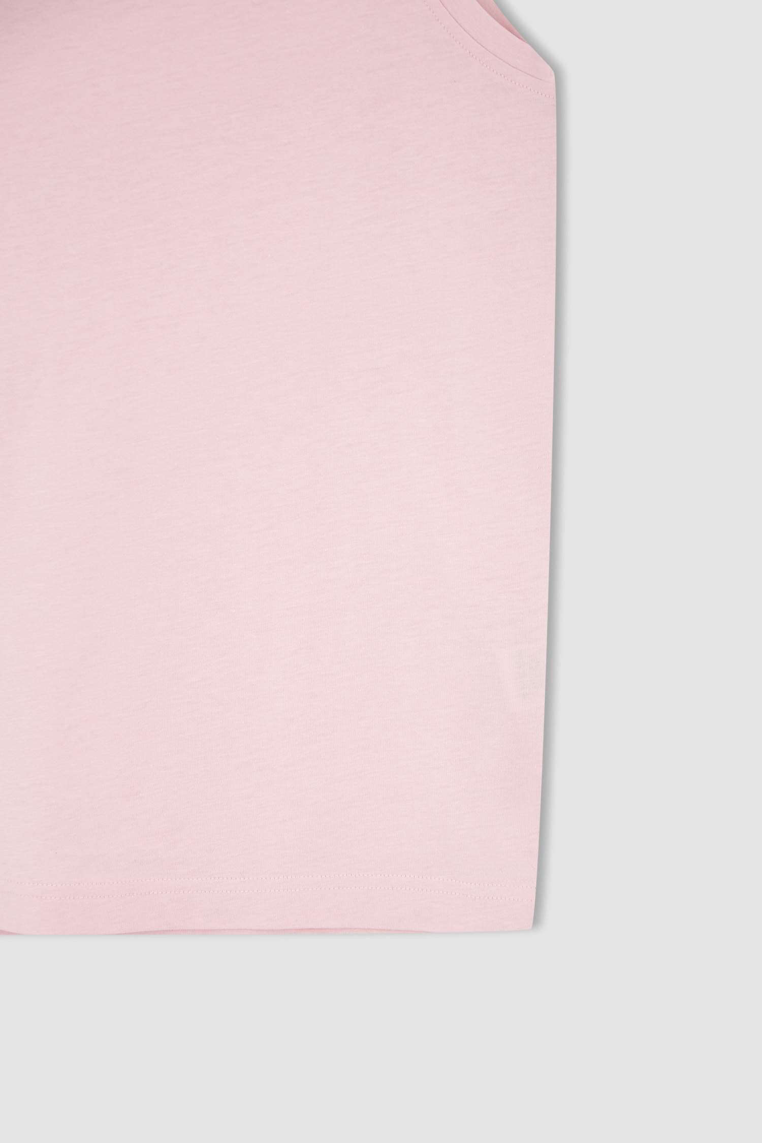 Débardeur en coton peigné imprimé à bretelles et col ras du cou coupe slim