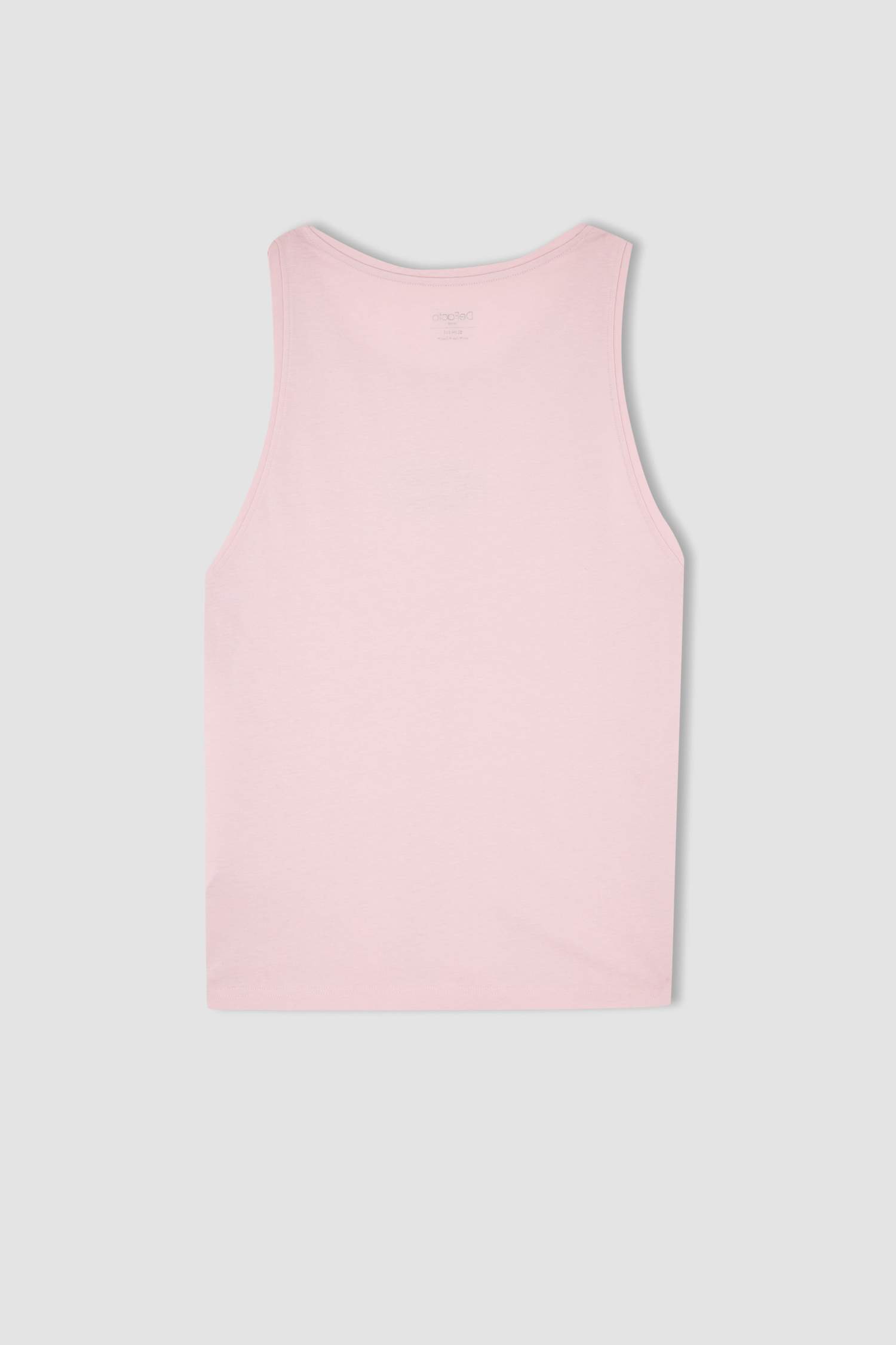 Débardeur en coton peigné imprimé à bretelles et col ras du cou coupe slim