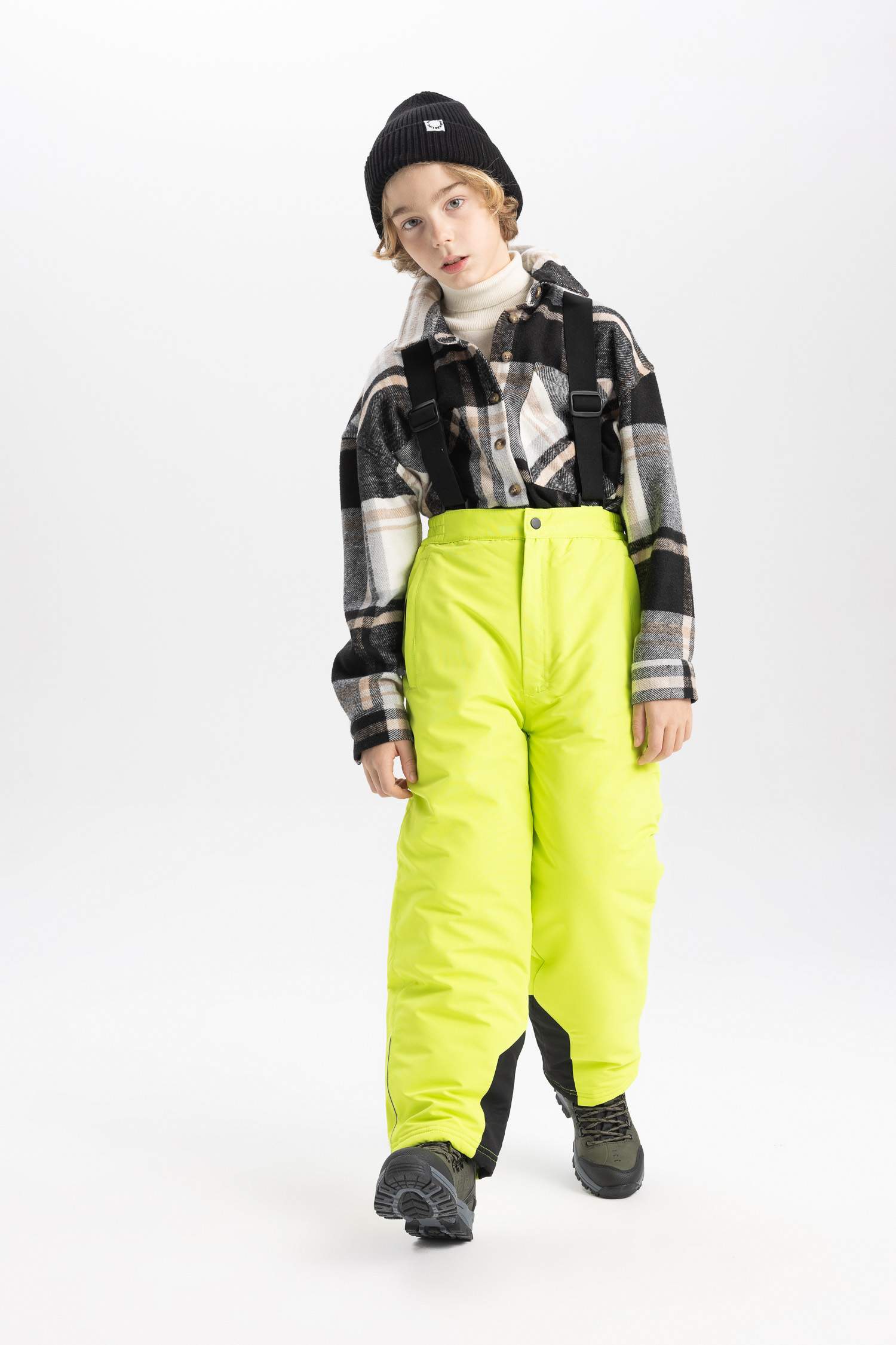 Boy Water Repellent Strap Ski Pants
