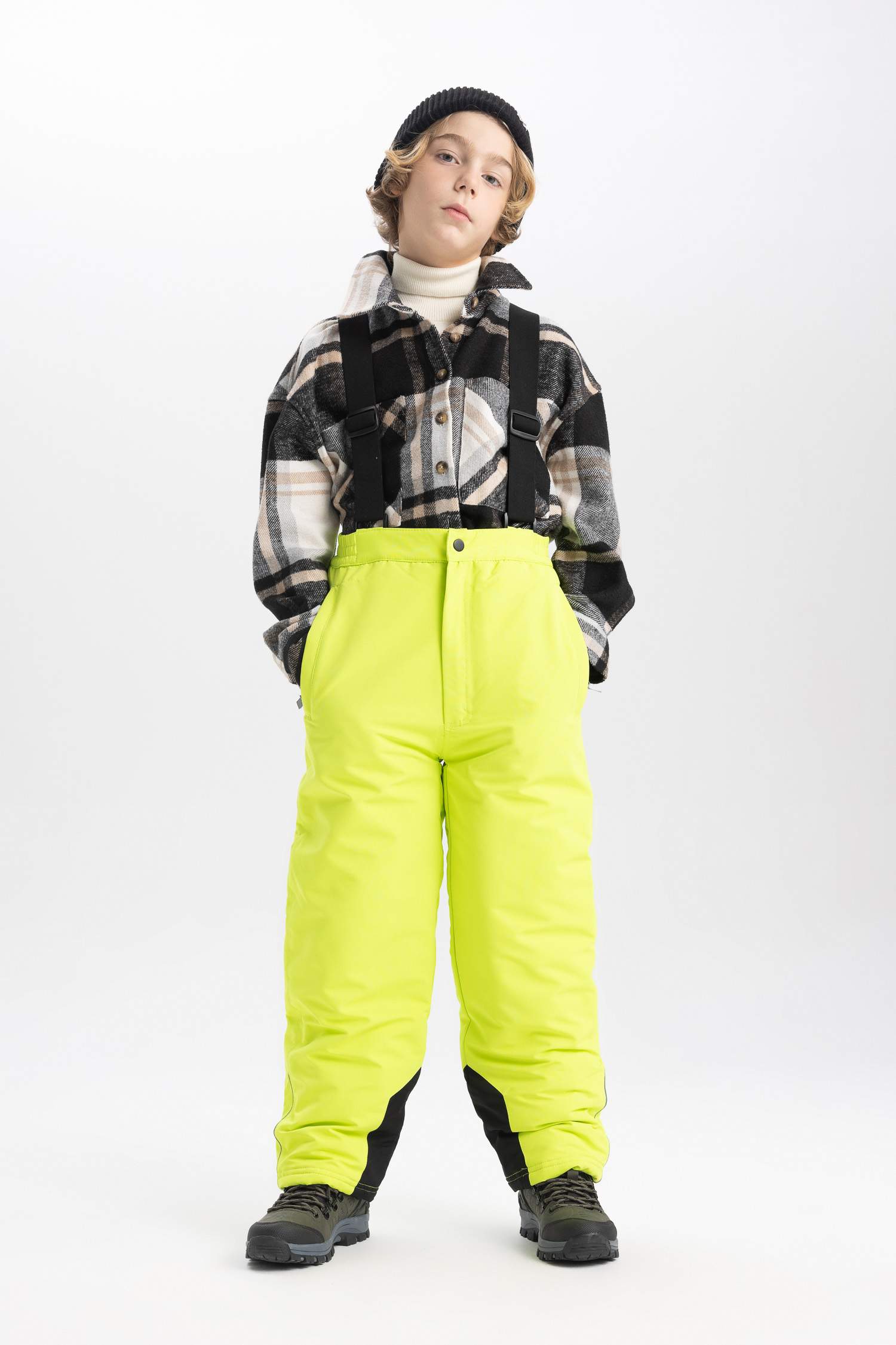 Boy Water Repellent Strap Ski Pants