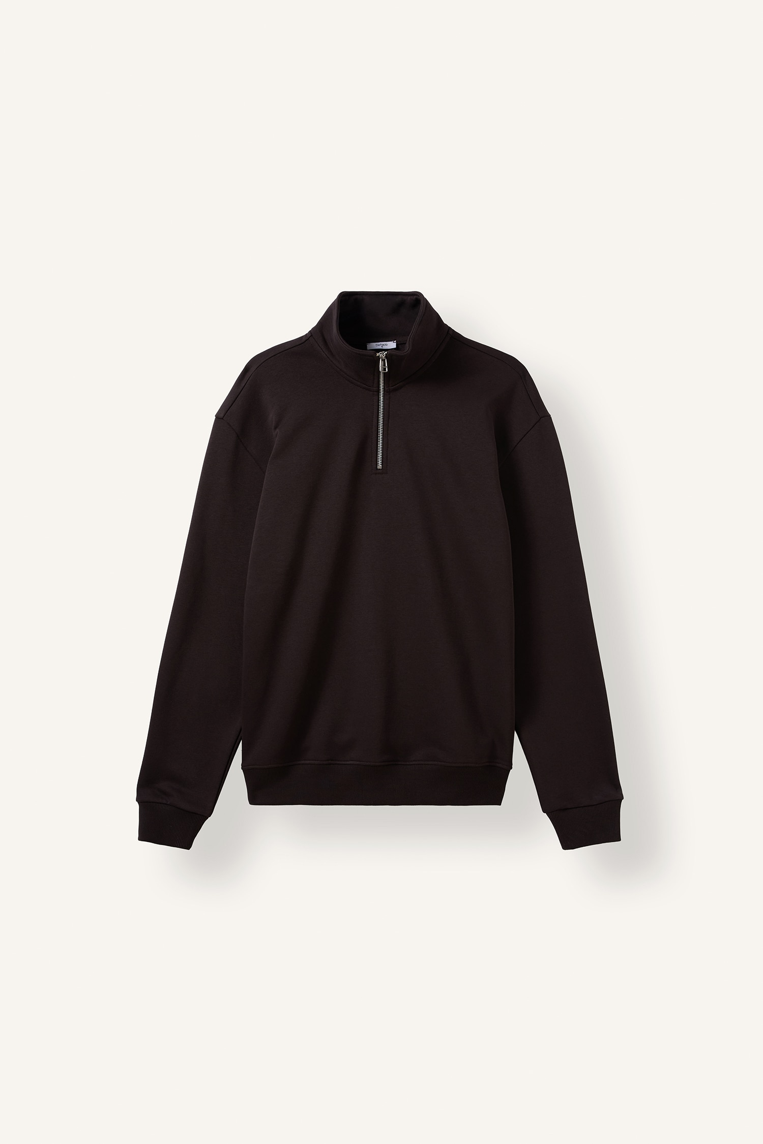 DeFacto Regular Fit Yarım Fermuarlı Basic Sweatshirt