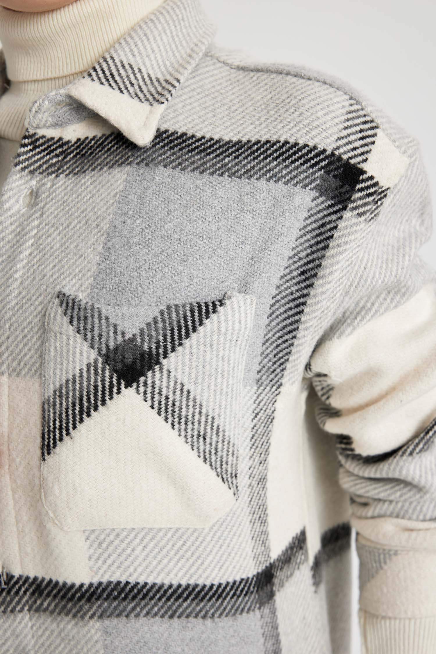 Chemises à manches longues Flanelle Col Polo Garçon