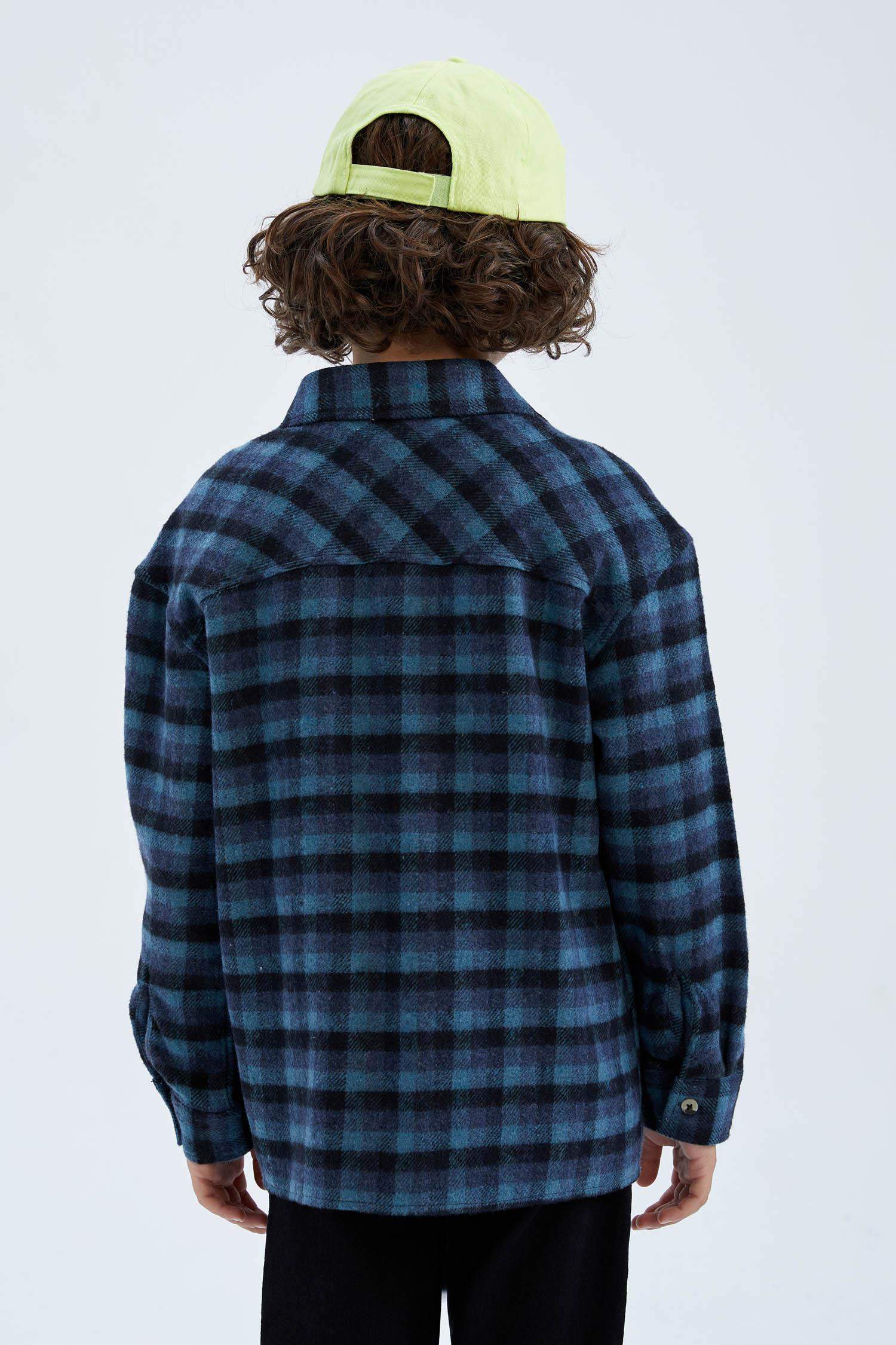 Рубашка оверсайз с длинным рукавом для мальчиков