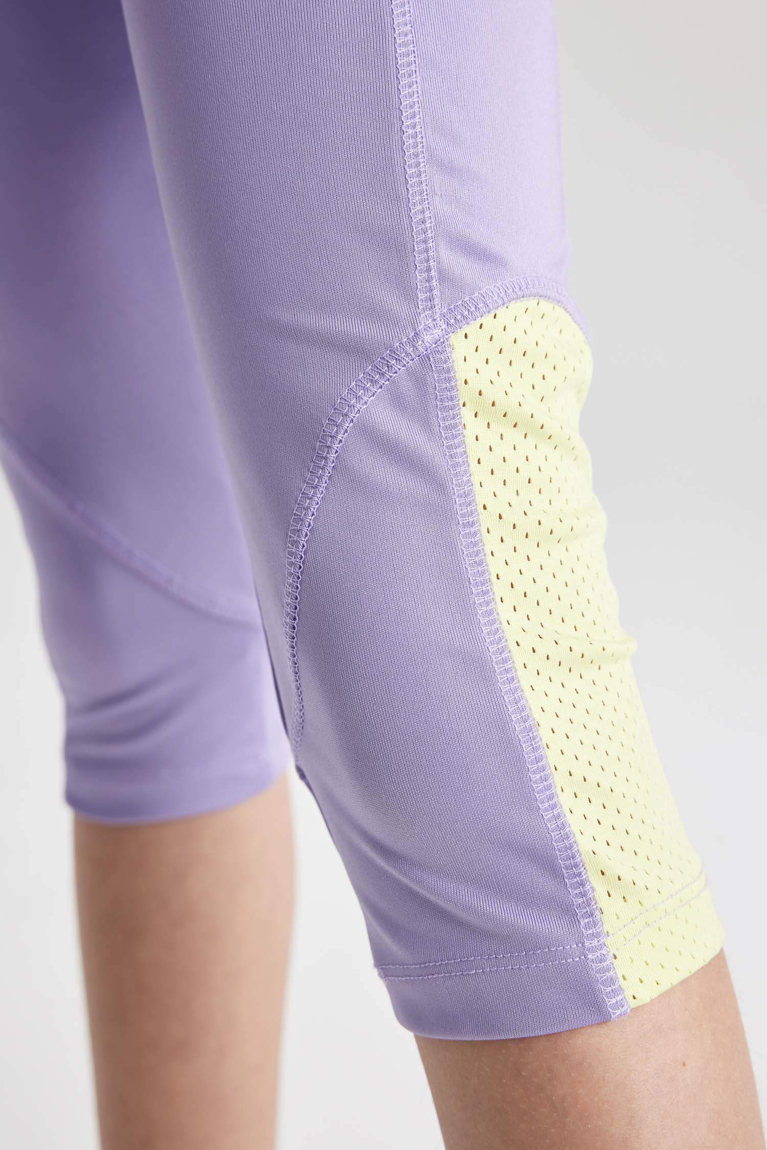 Flo Active Girl's Purple Full Tights - Lexia Ribbed Seamless