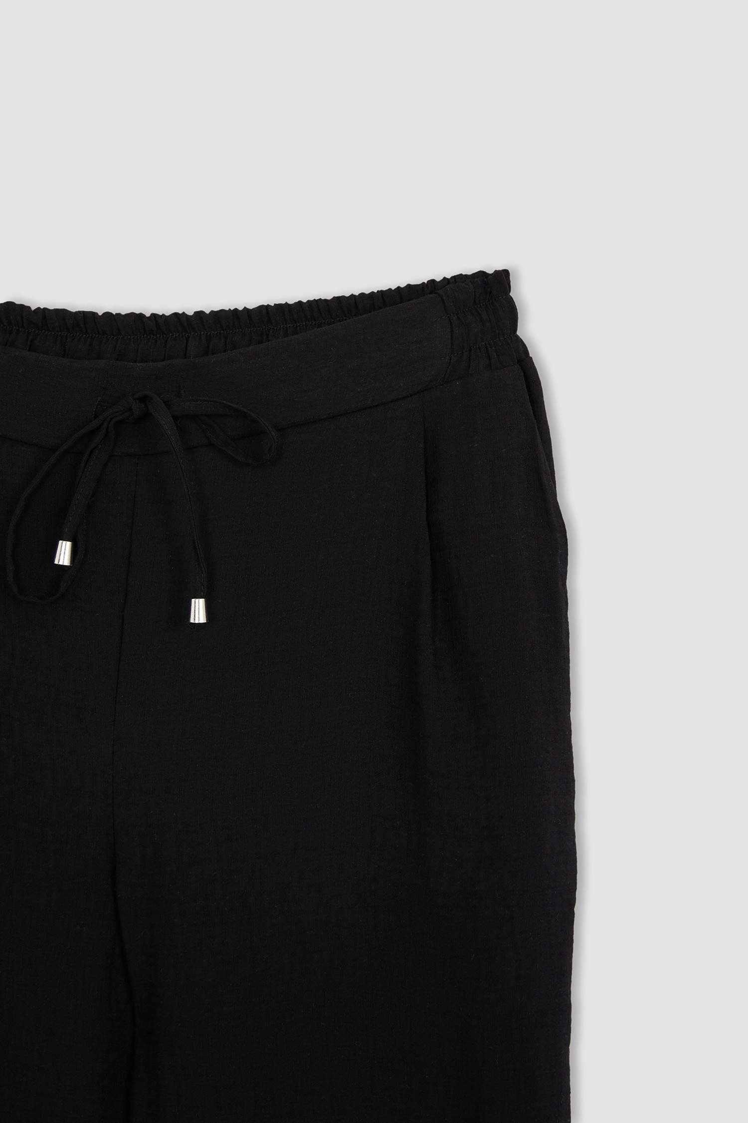 Defacto Traditional Jogger Esnek Yüksek Belli Keten Görünümlü Pantolon. 6